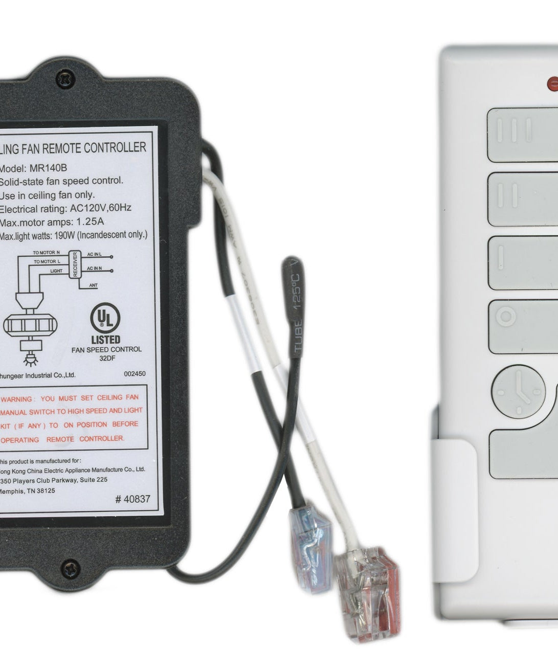 Harbor Breeze 40837 Ceiling Fan Remote Control Kit