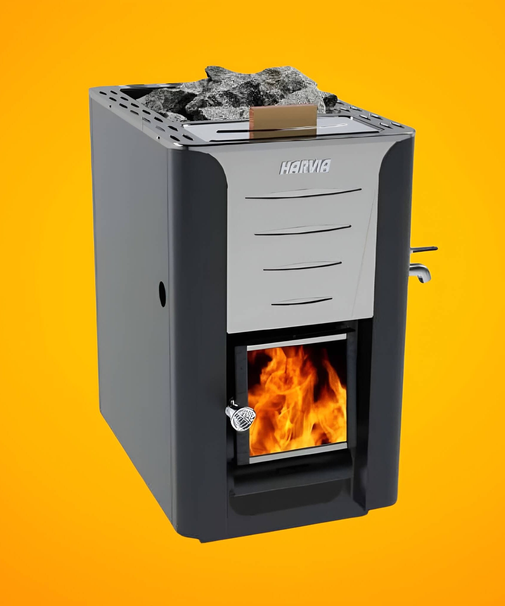 Harvia 20 ES Pro Wood Sauna Stove With Water Tank & Stauna Stones, 24.1KW [WK200ES] (SAK48251)