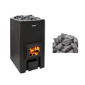 Harvia 50 40KW Black Floor Mount Wood-Burning Sauna Stove With Sauna Stones [WK500] (SAK73164)