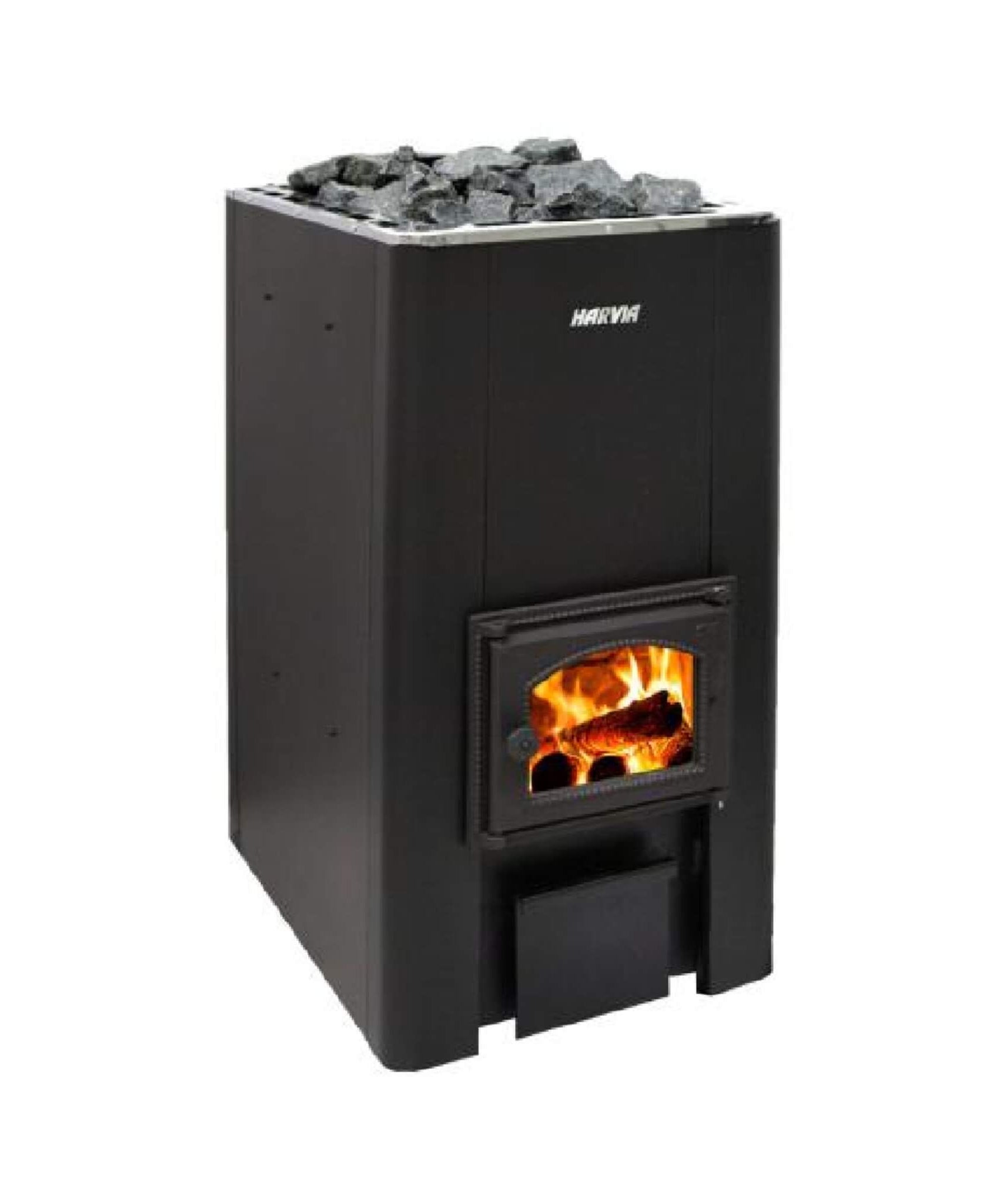 Harvia 50 40KW Black Floor Mount Wood-Burning Sauna Stove With Sauna Stones [WK500] (SAK73164)