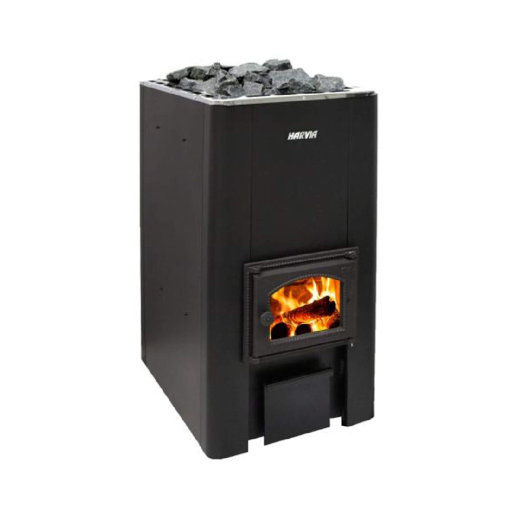 Harvia 50 40KW Black Floor Mount Wood-Burning Sauna Stove With Sauna Stones [WK500] (SAK73164)