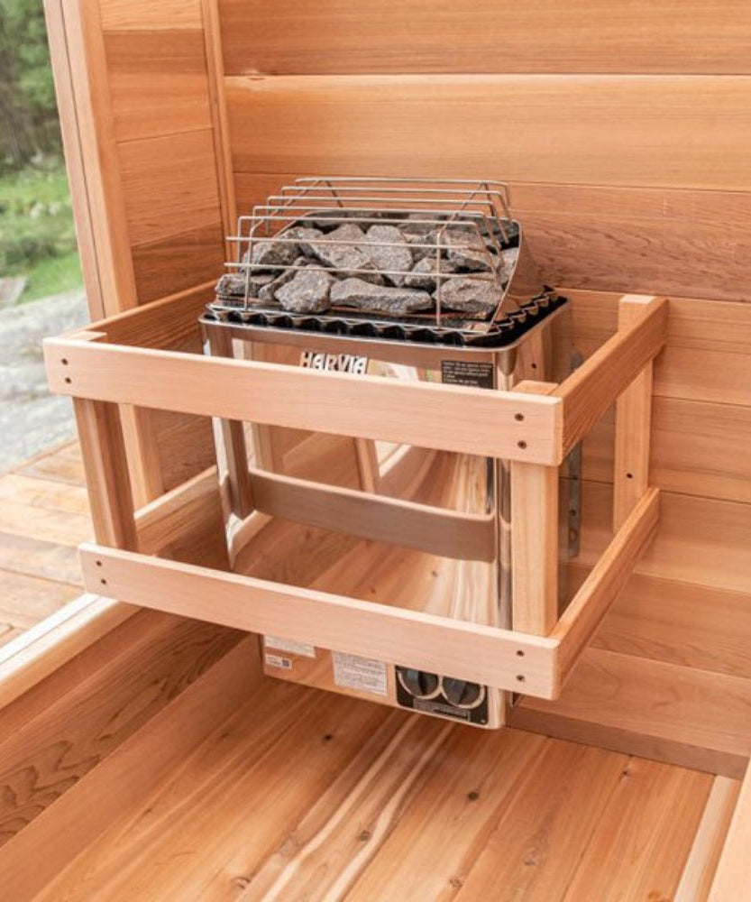 Harvia KIPB Wet Dry Electric Sauna Heater Stove With Built-In Controls & Sauna Stones (SAK47351)