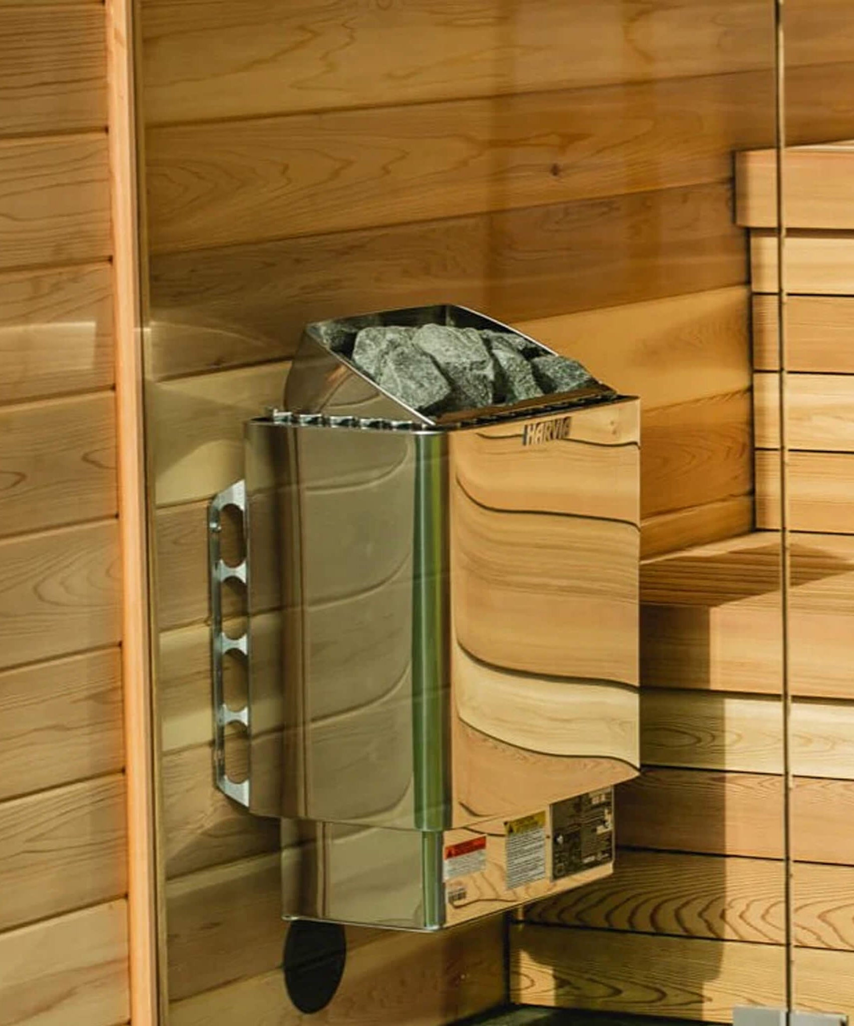 Harvia KIP60W 6KW UL Certified Electric Sauna Heater With Xenio CX170 Digital WIFI Control & Sauna Stones (SAK34791)