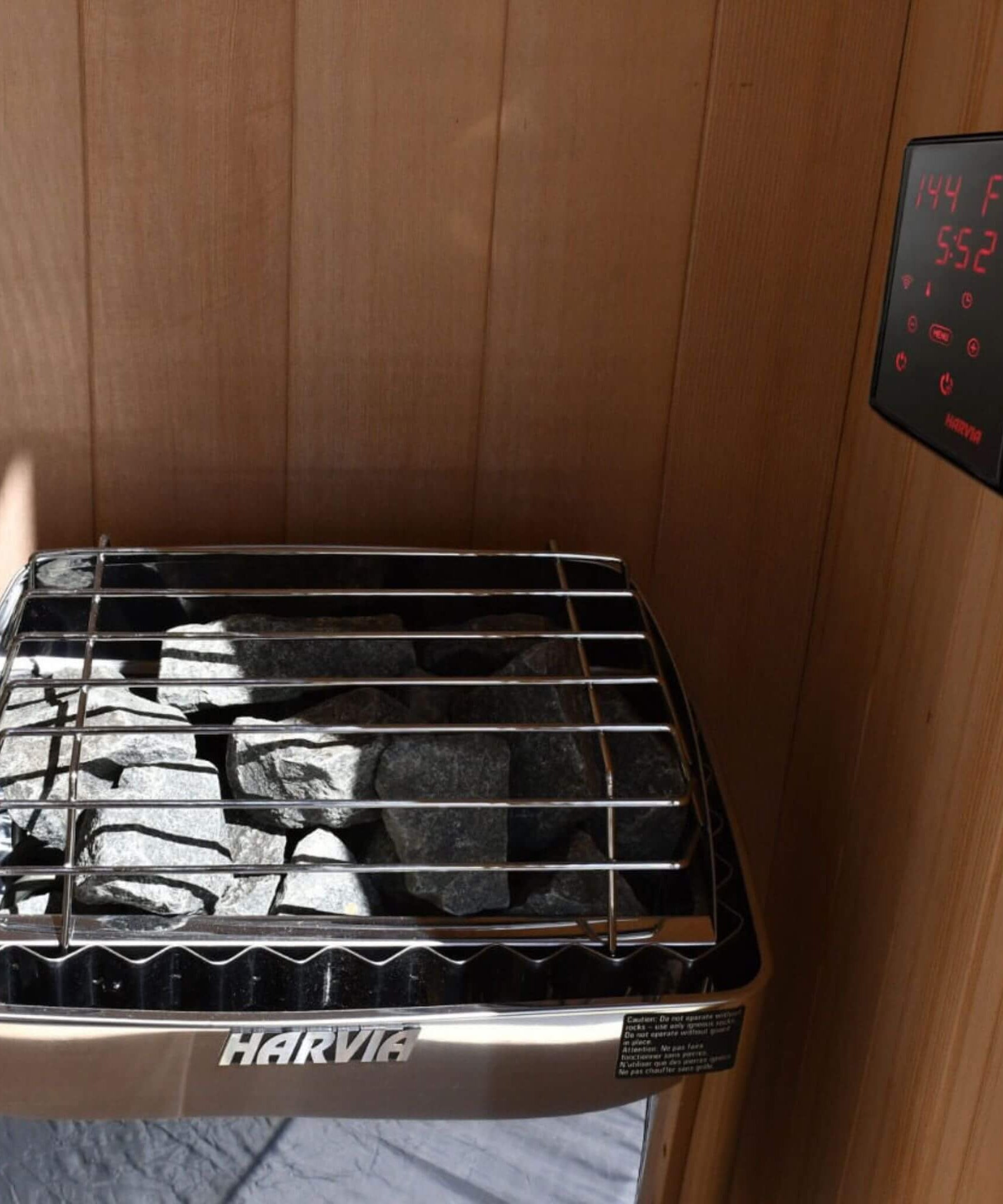 Harvia KIP60W 6KW UL Certified Electric Sauna Heater With Xenio CX170 Digital WIFI Control & Sauna Stones (SAK34791)