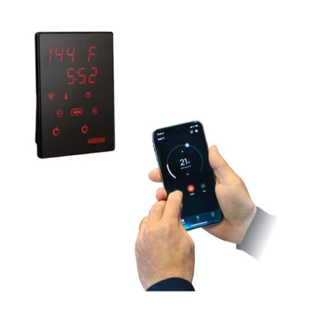 Harvia KIP60W 6KW UL Certified Electric Sauna Heater With Xenio CX170 Digital WIFI Control & Sauna Stones (SAK34791)