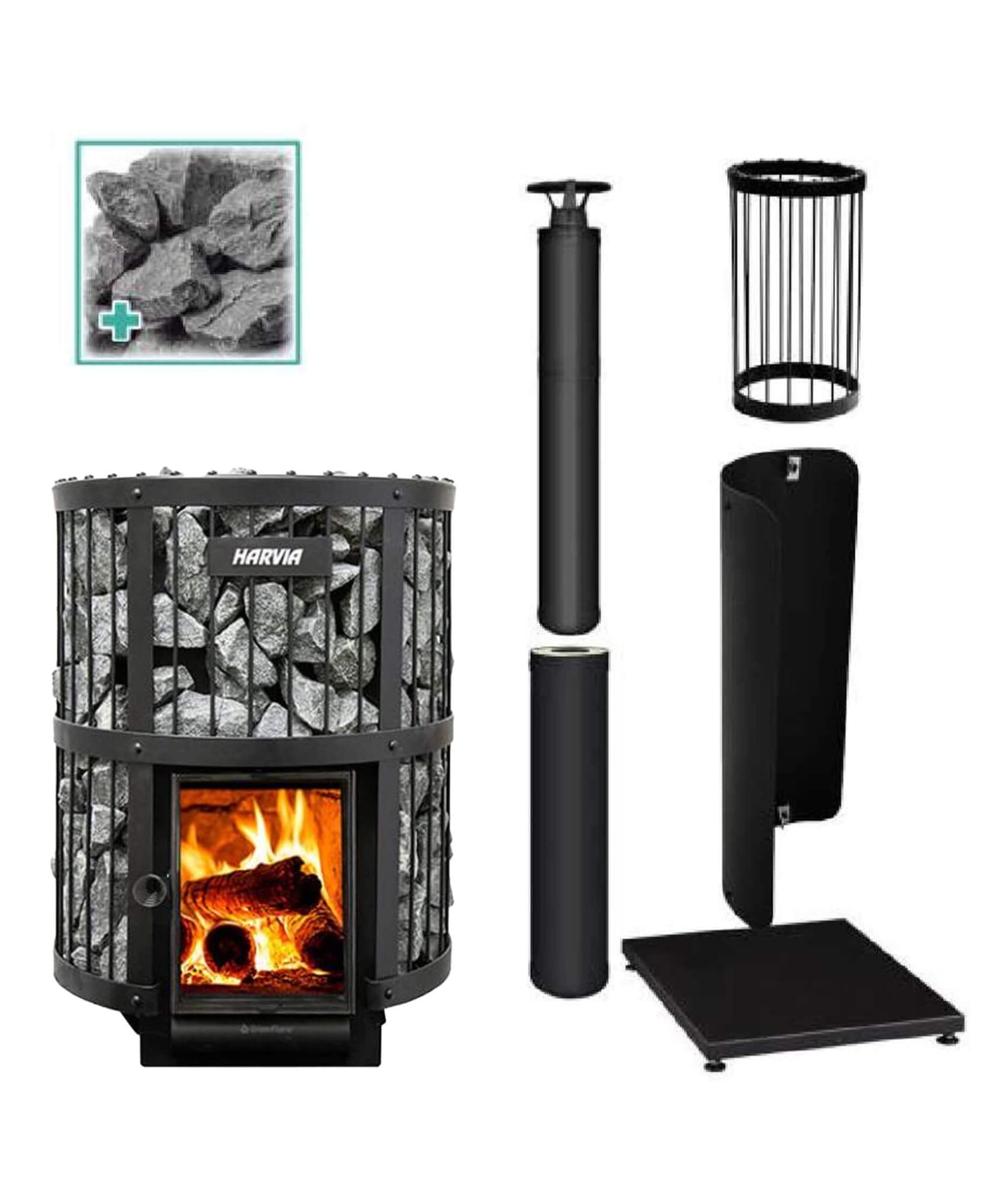 Harvia Legend 150 16KW Sauna Stove Package [LEGEND 150 PACKAGE BK] (SAK67219)