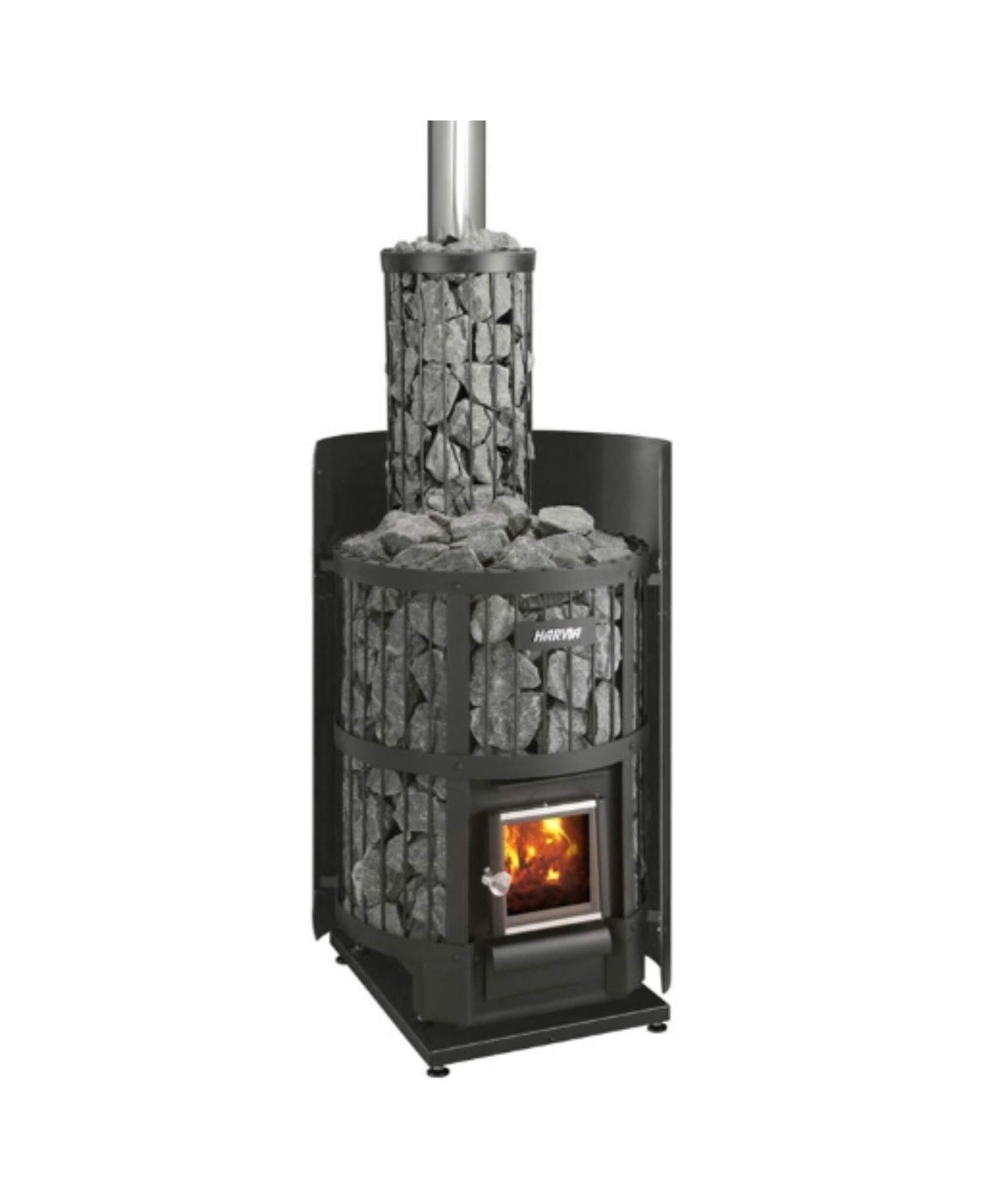 Harvia Legend 150 BK 16kW Wood Burning Sauna Stove Package [LGND-PKG-BK-WH] (SAK82047)