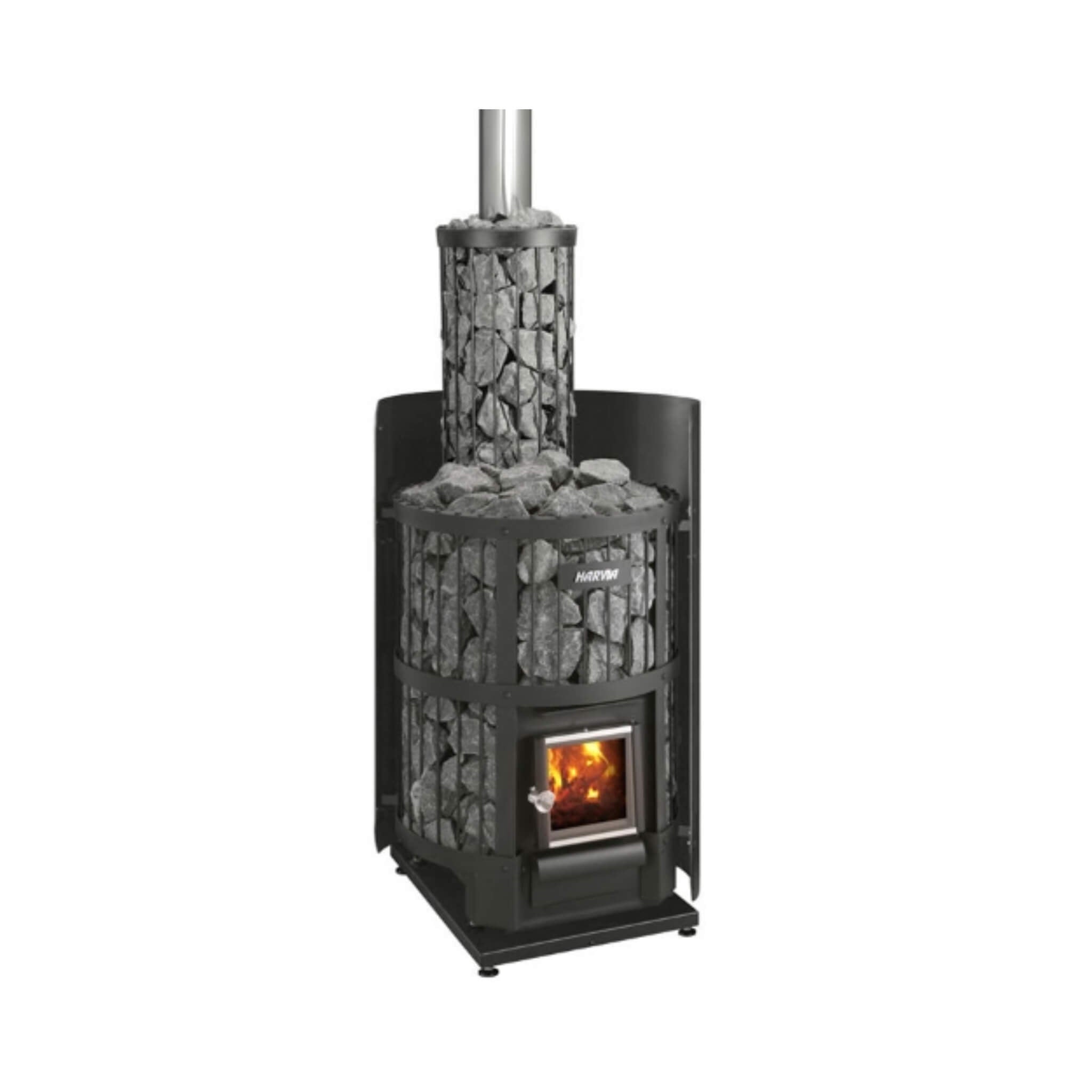 Harvia Legend 150 BK 16kW Wood Burning Sauna Stove Package [LGND-PKG-BK-WH] (SAK82047)