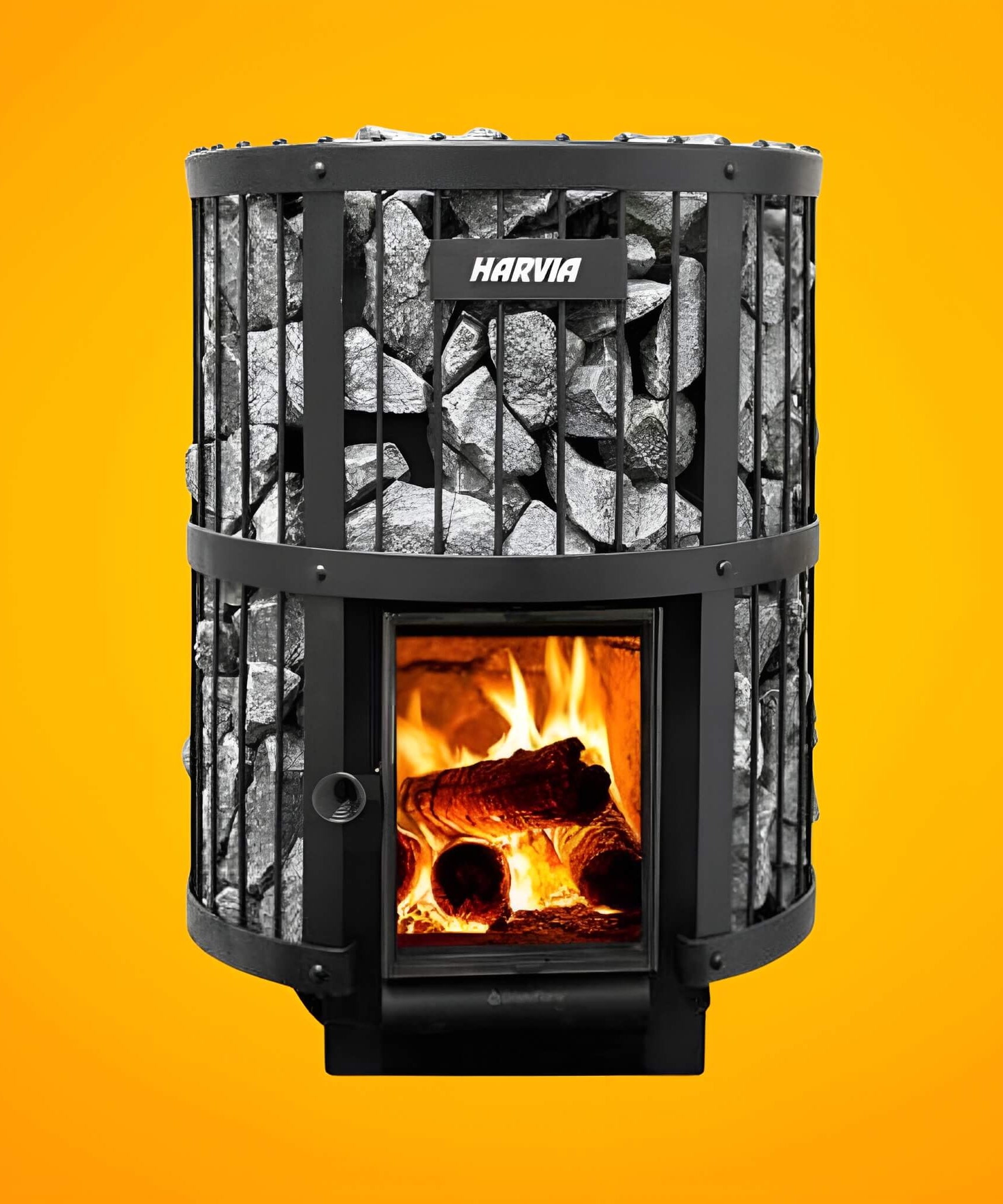 Harvia GreenFlame Legend 240 Wood Sauna Stove With Sauna Stones, 15.9KW [WK200LD] (SAK84935)