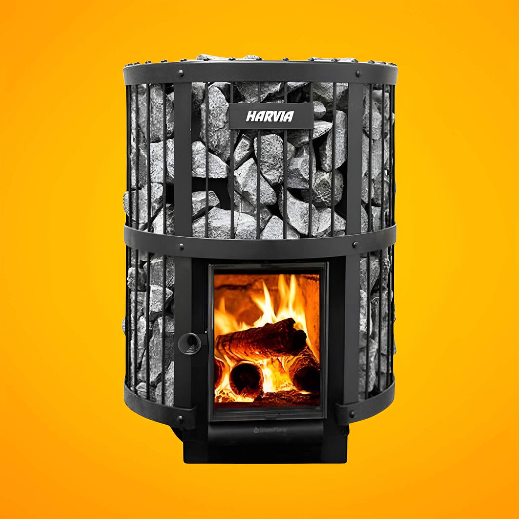 Harvia GreenFlame Legend 240 Wood Sauna Stove With Sauna Stones, 15.9KW [WK200LD] (SAK84935)