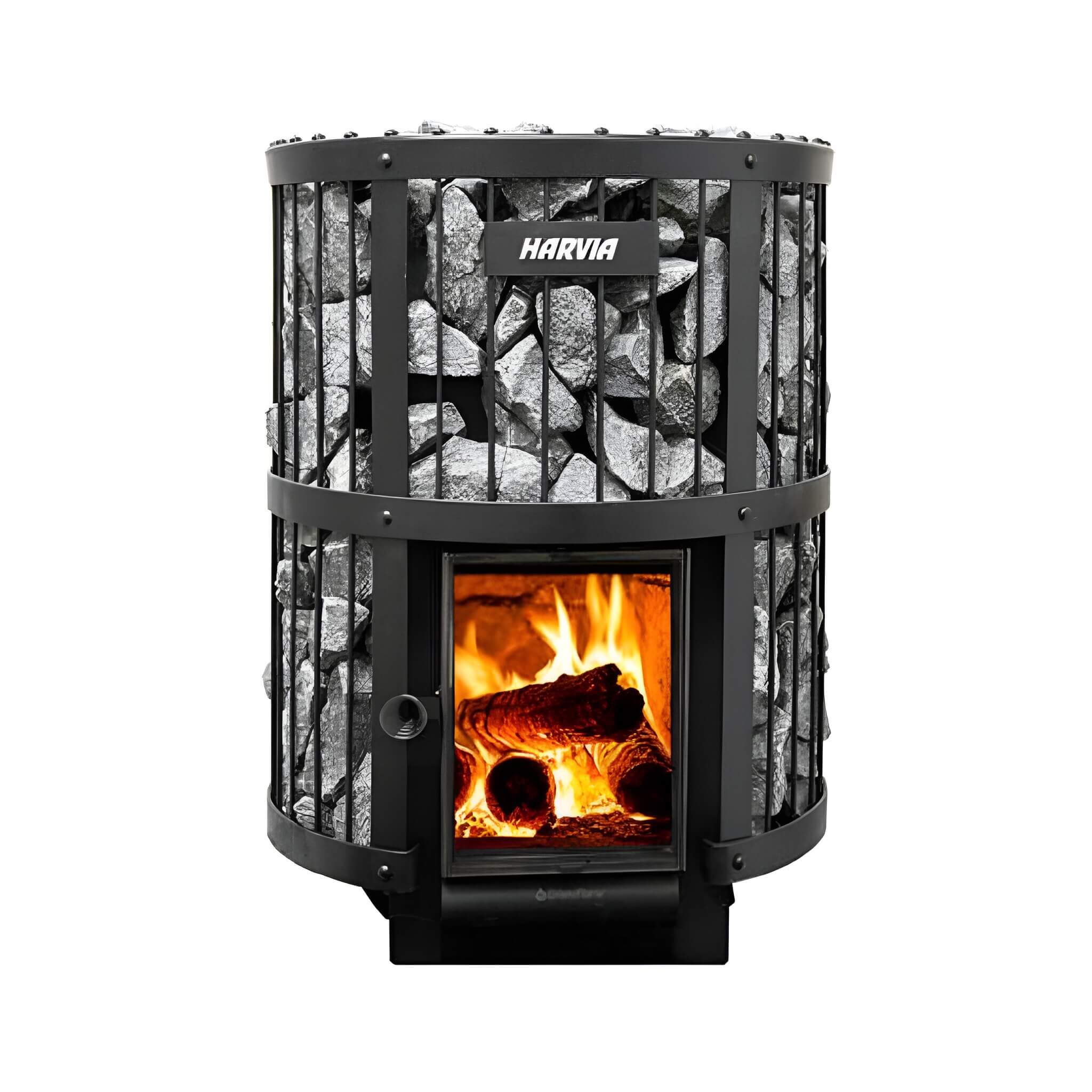 Harvia GreenFlame Legend 240 Wood Sauna Stove With Sauna Stones, 15.9KW [WK200LD] (SAK84935)