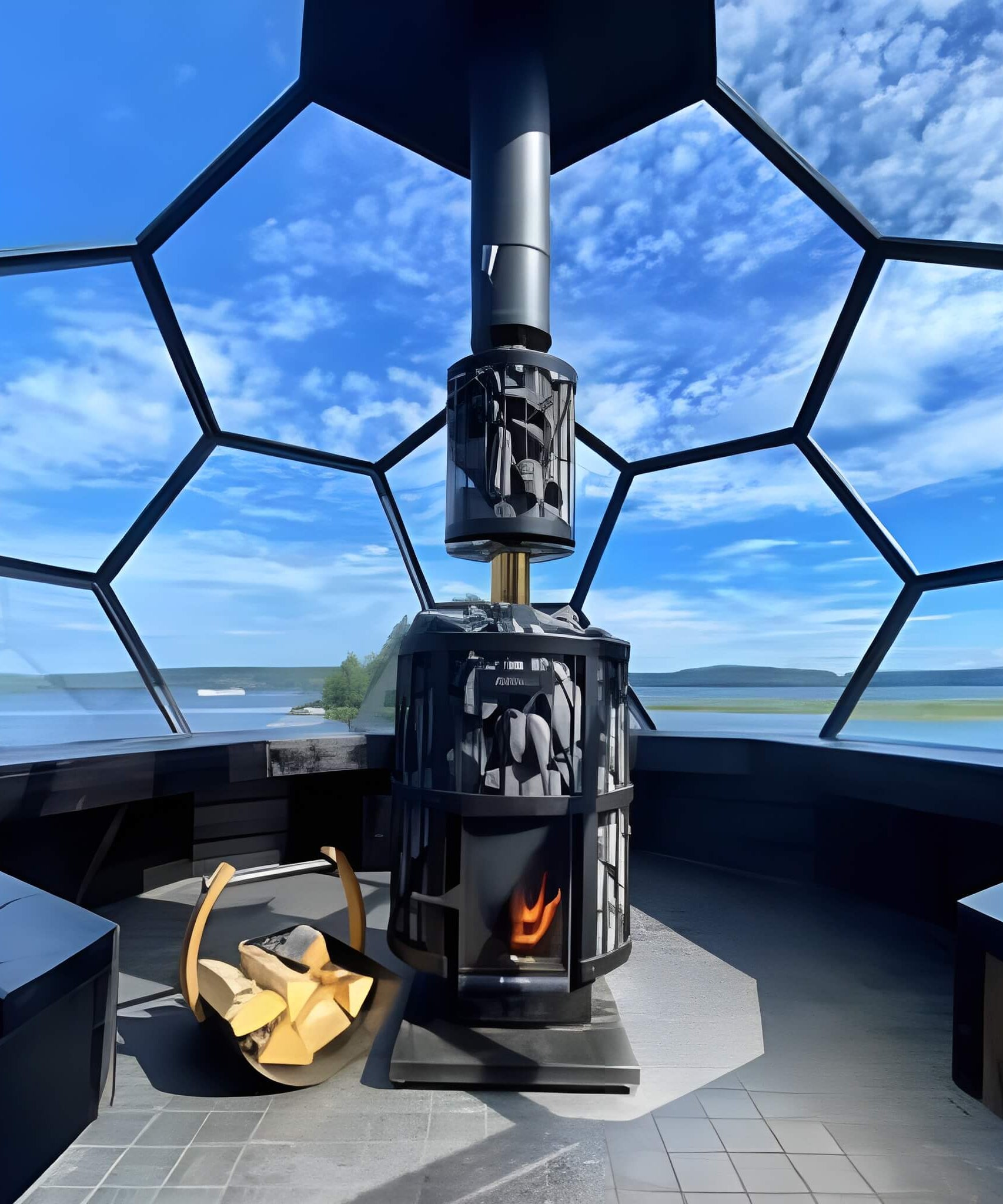 Harvia GreenFlame Legend 240 Wood Sauna Stove With Sauna Stones, 15.9KW [WK200LD] (SAK84935)