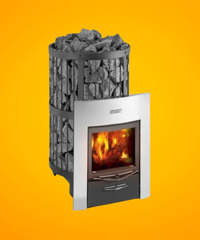 Harvia Legend Duo Wood Burning Sauna Stove/Fireplace Combo With Sauna Stones (SAK30749)