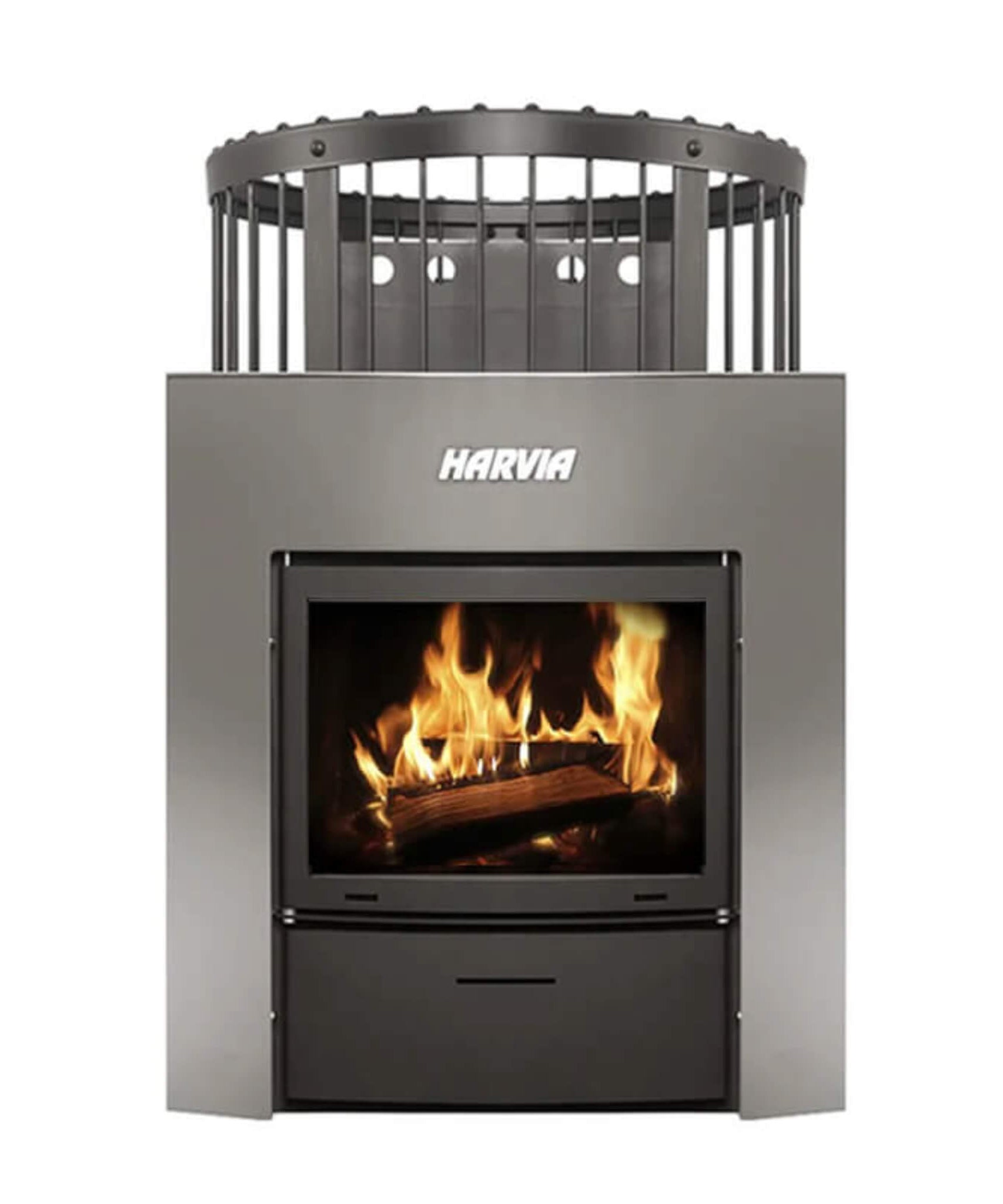 Harvia Legend Duo Wood Burning Sauna Stove/Fireplace Combo With Sauna Stones (SAK30749)