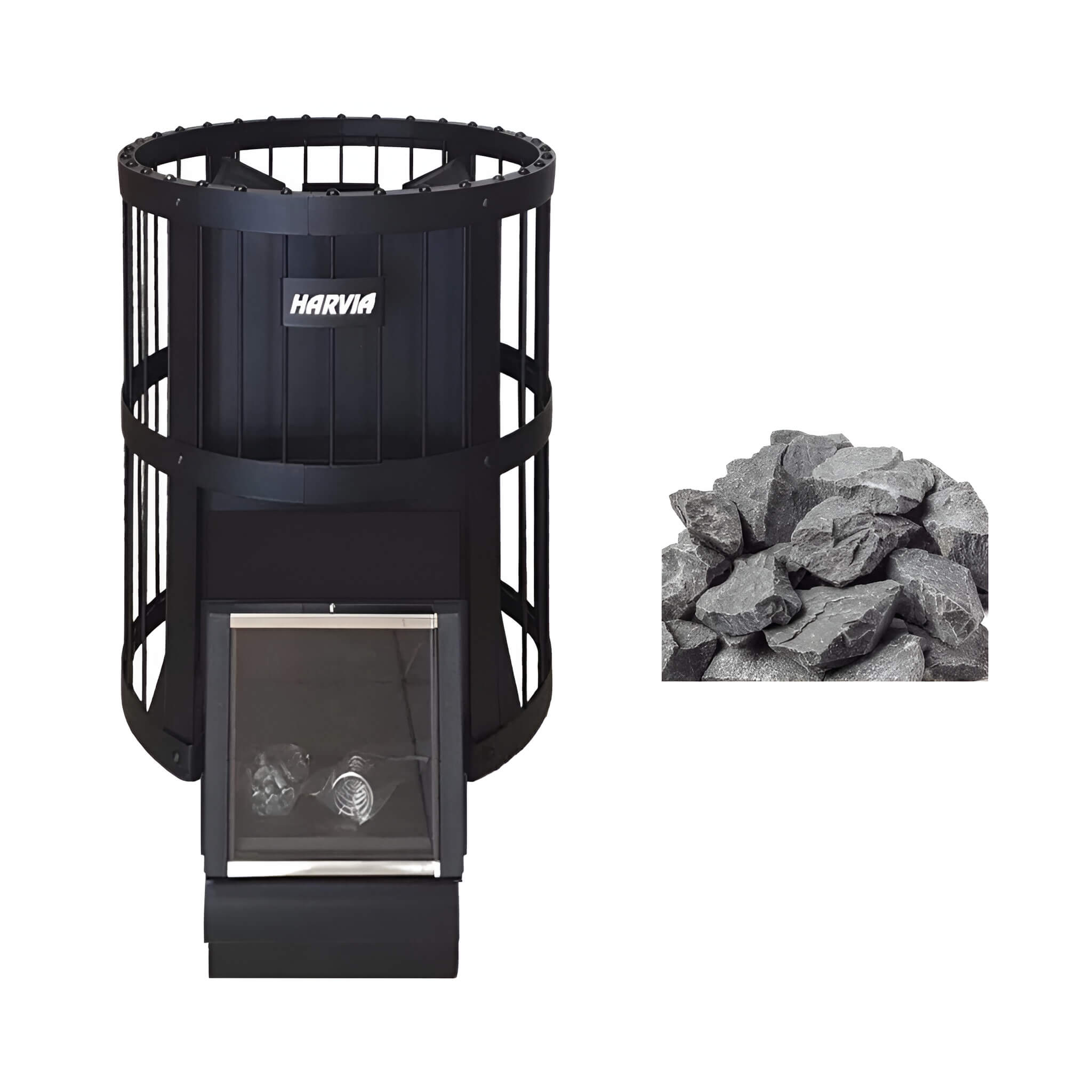 Harvia Legend SL Wood Burning Sauna Stove With Extension Feed & Sauna Stones [WK150/240LDSL] (SAK21430)