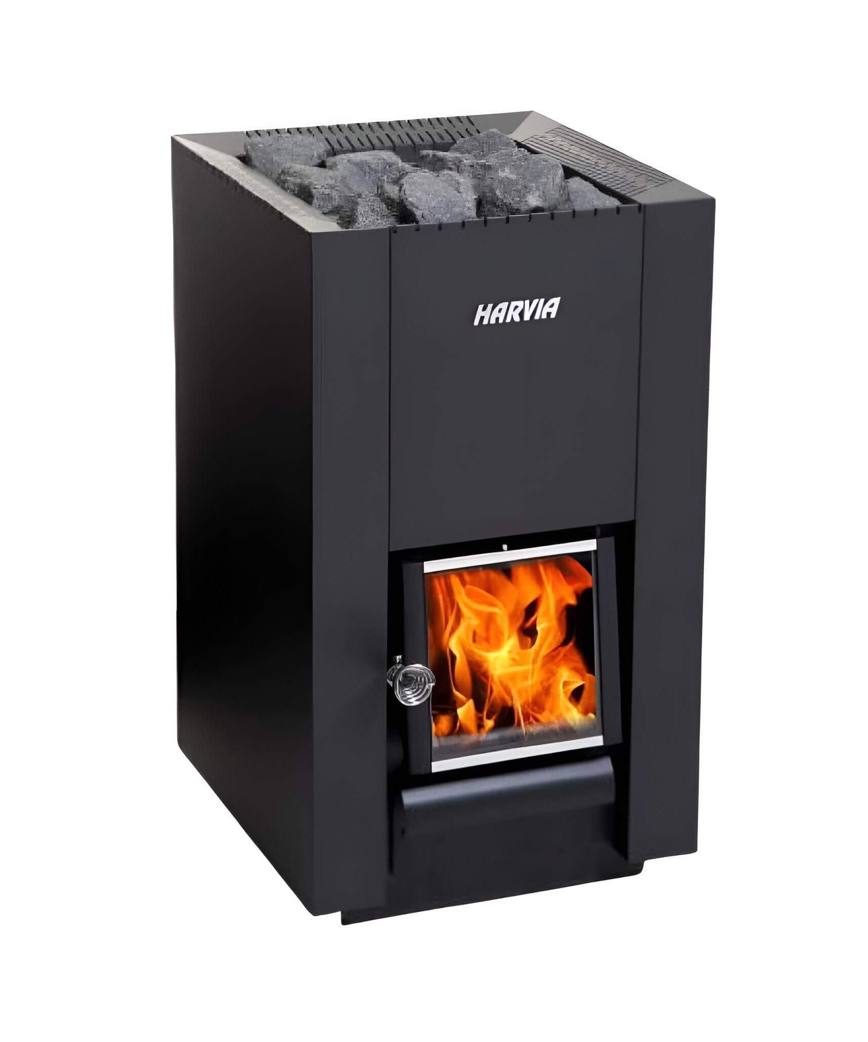 Harvia Linear Black Wood Sauna Stove With Sauna Stones [WK16/20/28OC] (SAK15368)