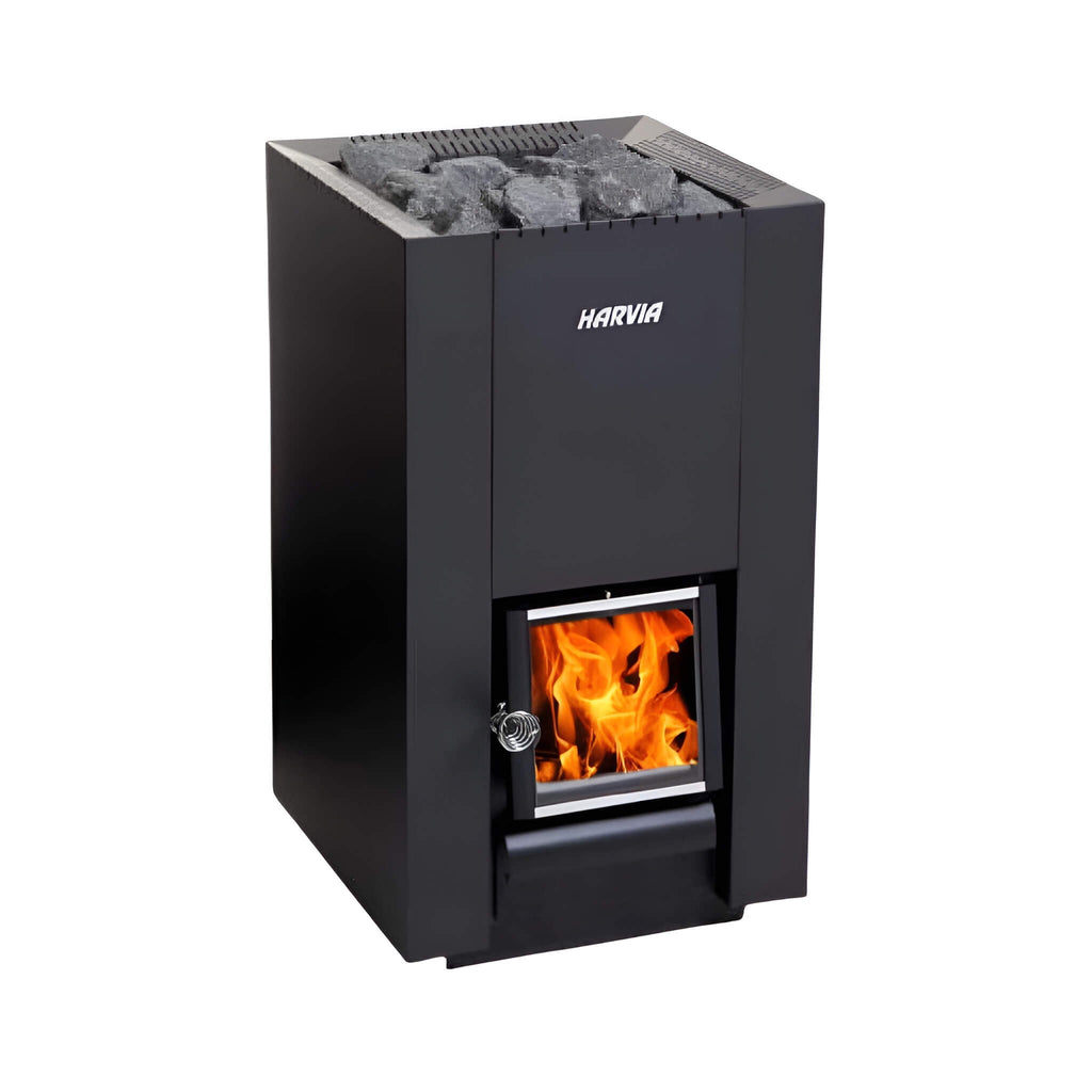 Harvia Linear Black Wood Sauna Stove With Sauna Stones [WK16/20/28OC] (SAK15368)