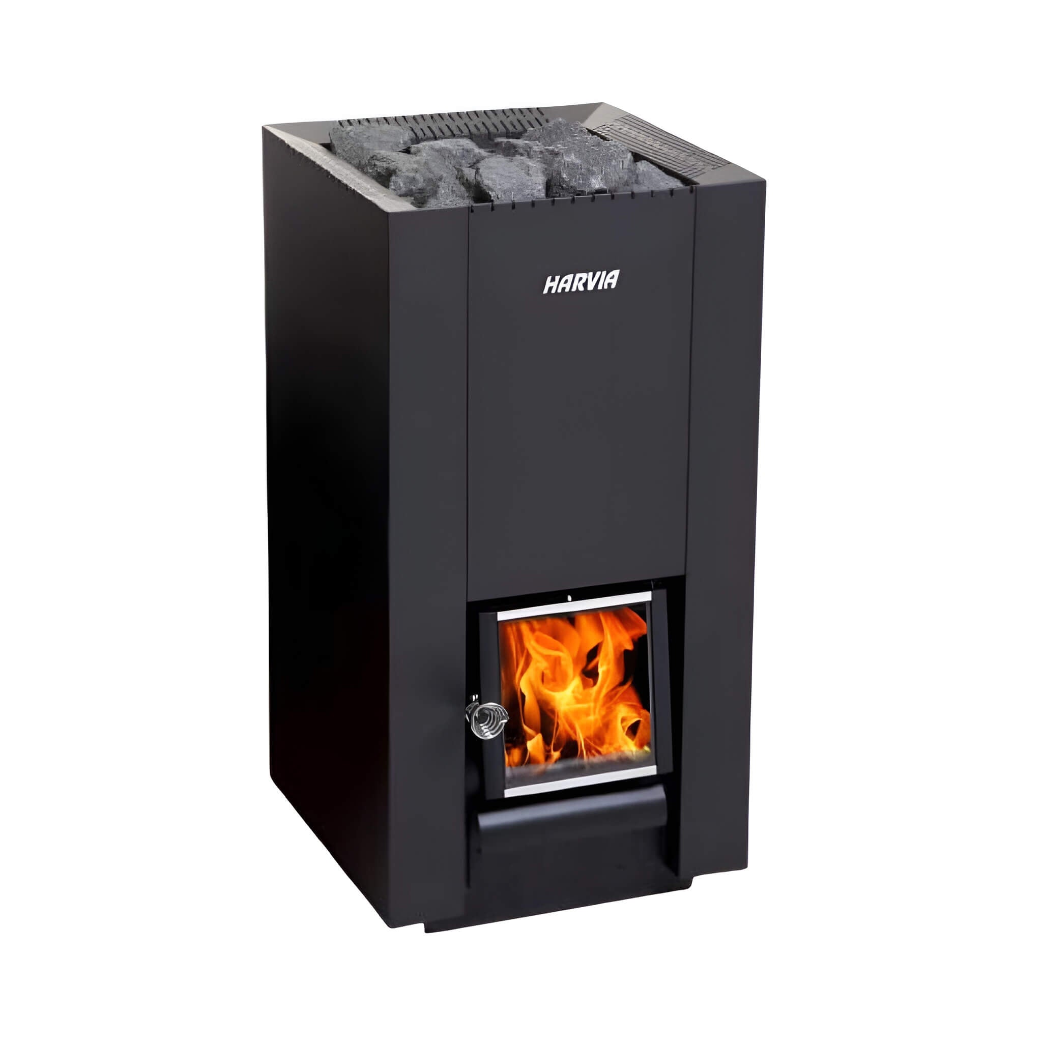 Harvia Linear Black Wood Sauna Stove With Sauna Stones [WK16/20/28OC] (SAK15368)