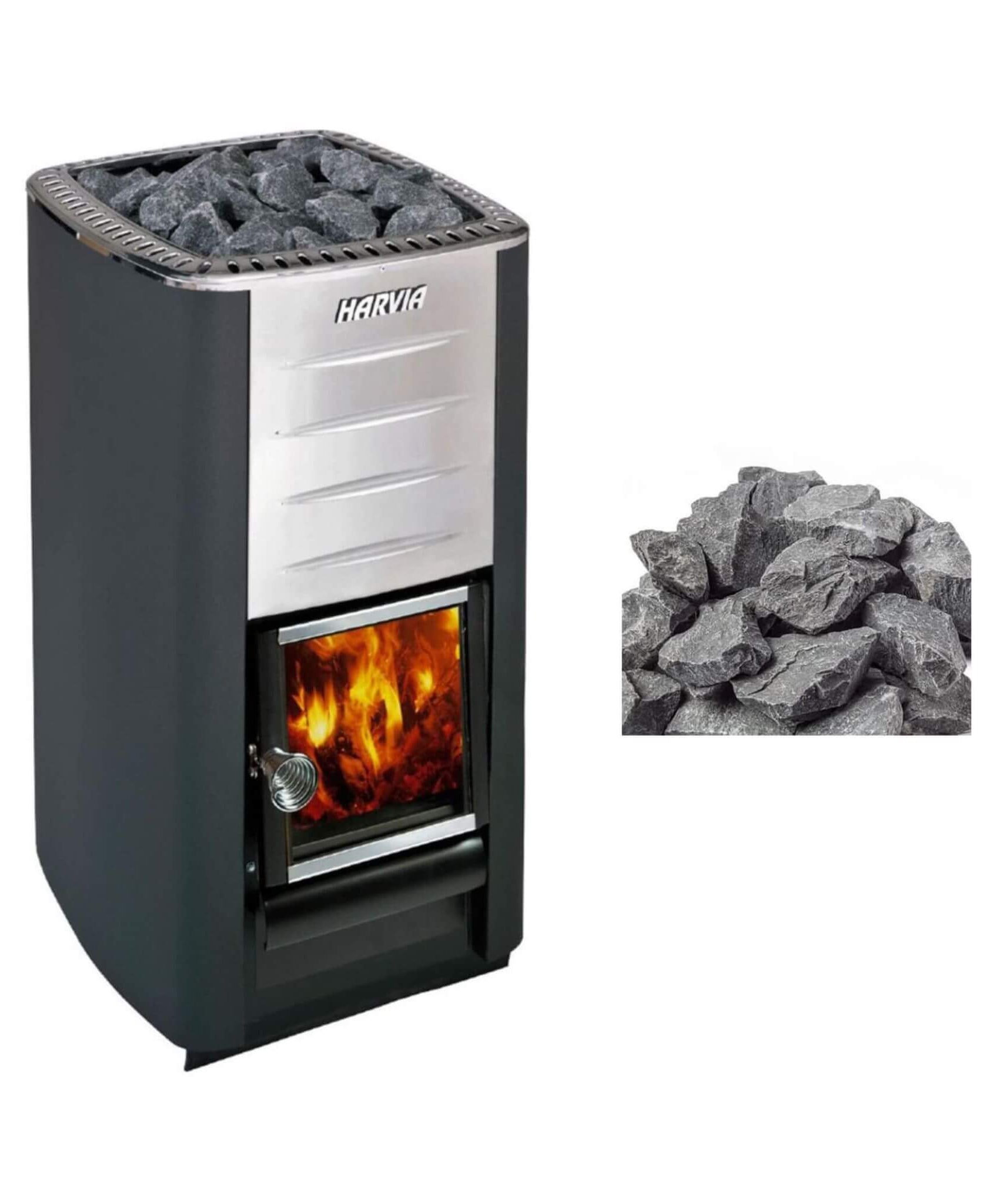 Harvia M3 16.5KW Premium Wood-Burning Sauna Heater Stove With Sauna Stones [WKM3] (SAK41720)