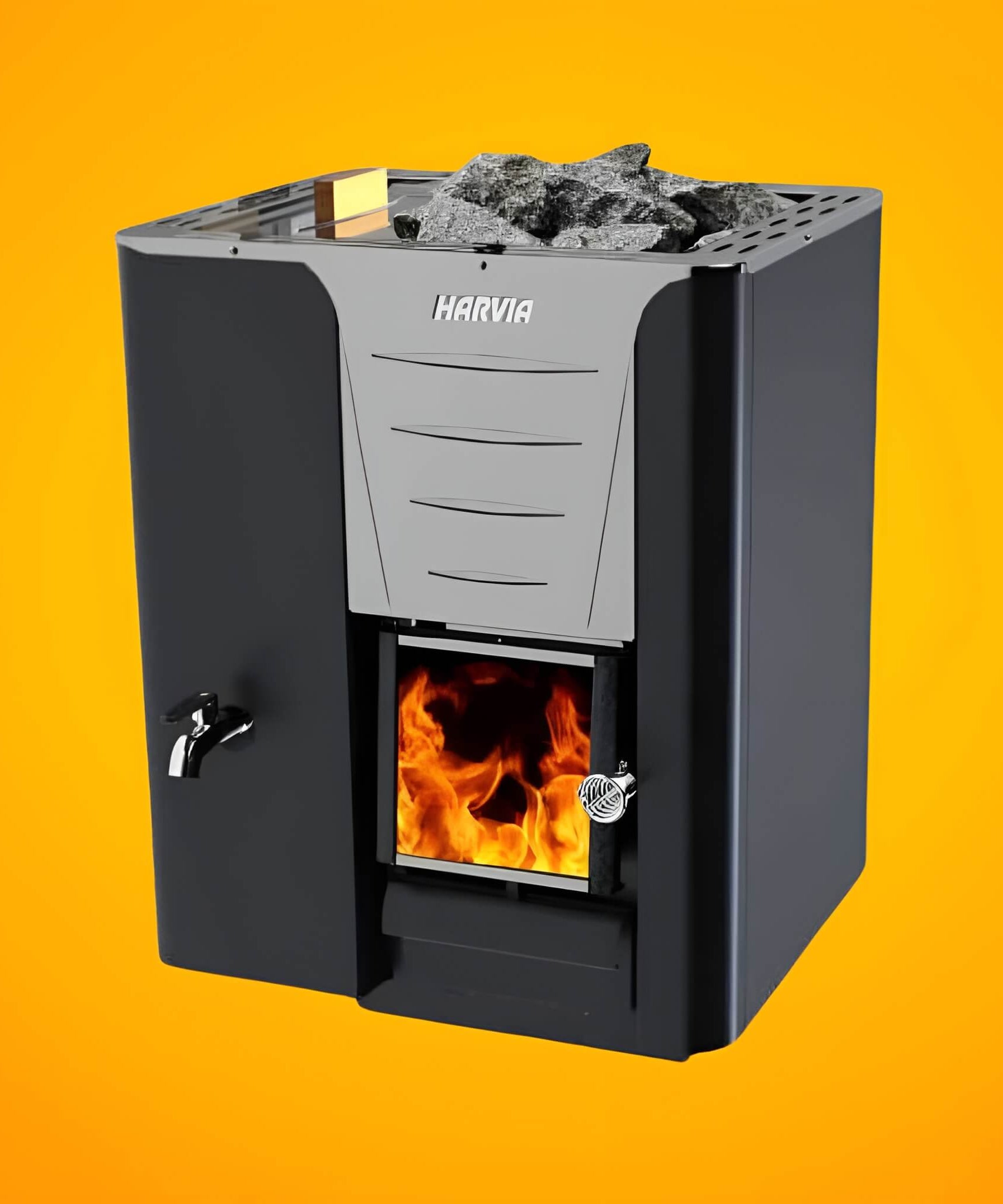 Harvia Pro 20 LS/RS 24.1KW Sauna Wood Stove With Water Tank & Sauna Stones [WK200LS/RS] (SAK27456)