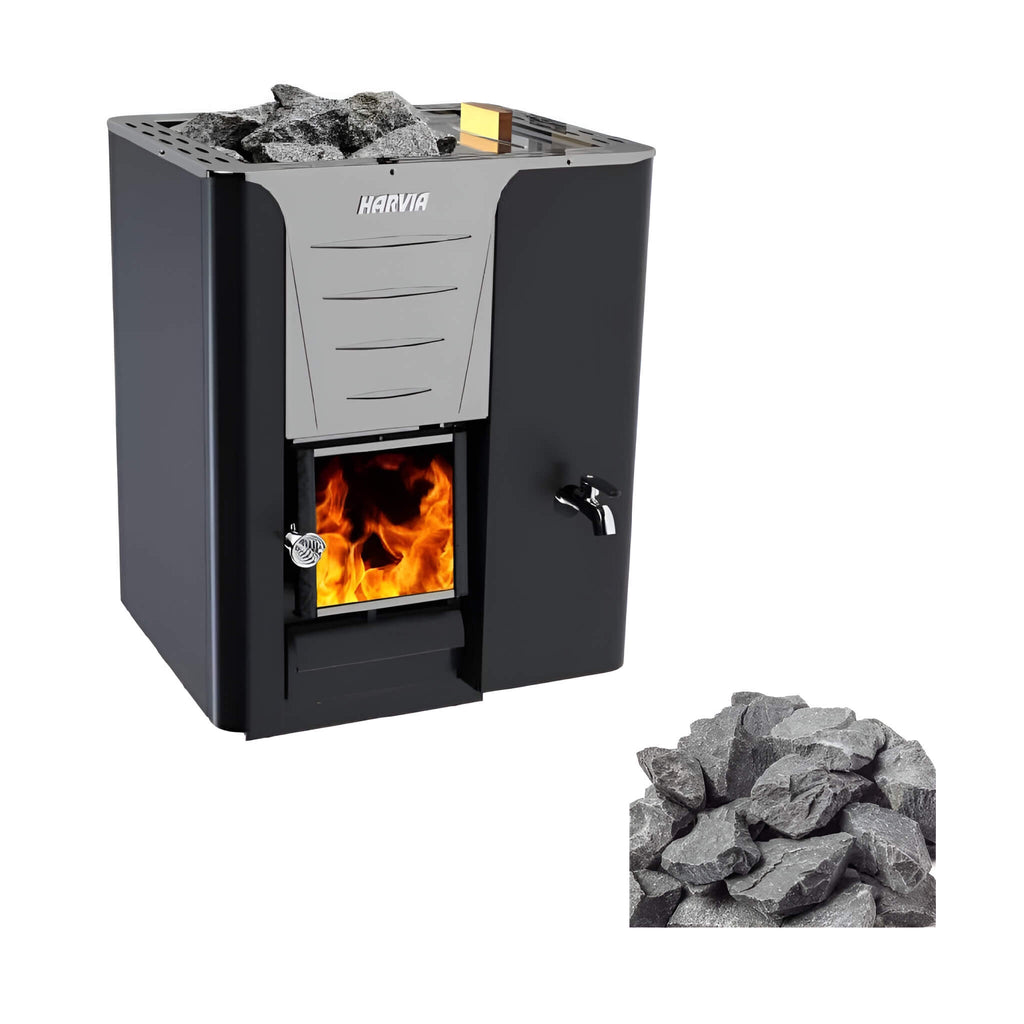 Harvia Pro 20 LS/RS 24.1KW Sauna Wood Stove With Water Tank & Sauna Stones [WK200LS/RS] (SAK27456)