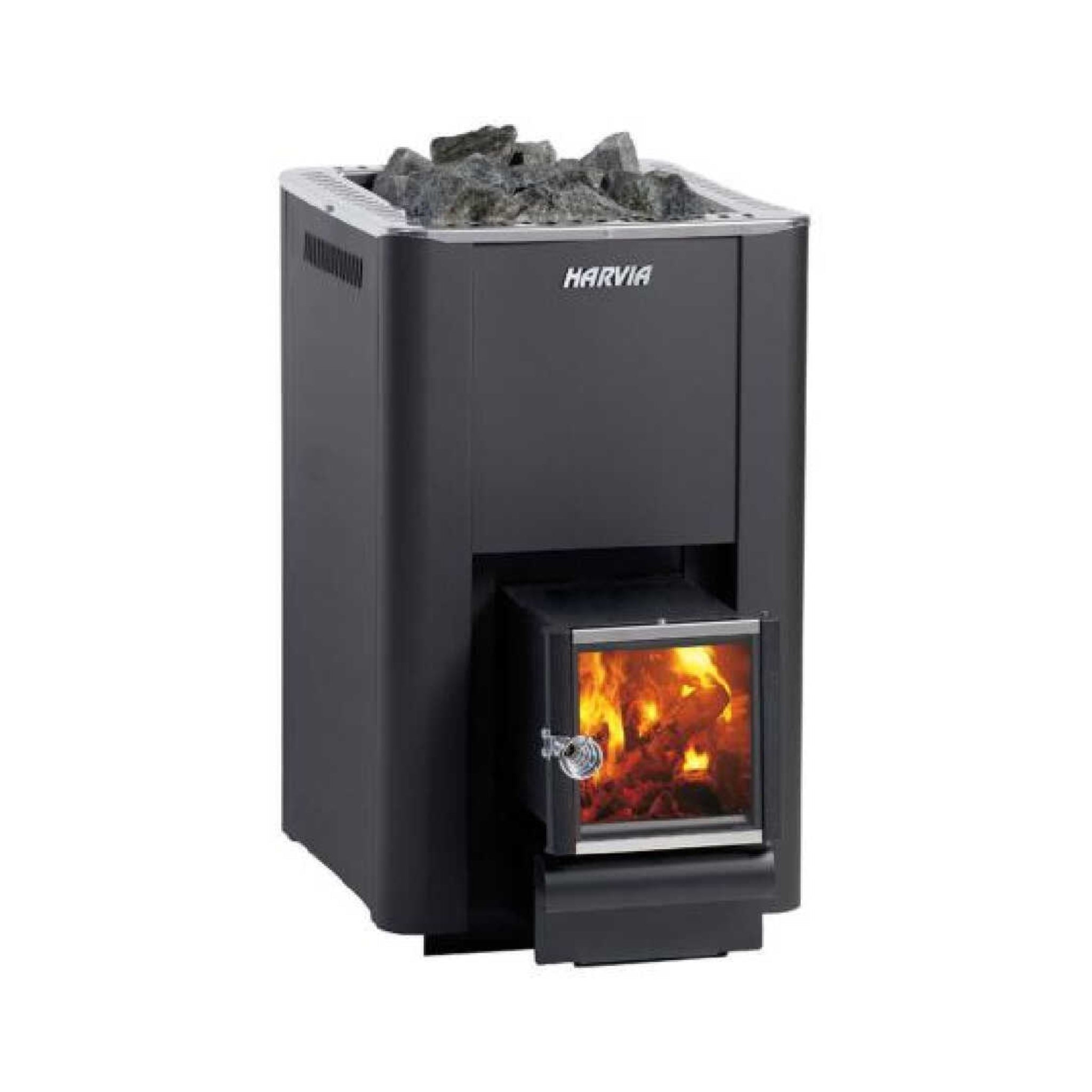 Harvia Pro 20 SL 24.1 KW Wood-Burning Sauna Stove With Exterior Feed & Sauna Stones [WKPR20SLM] (SAK73985)