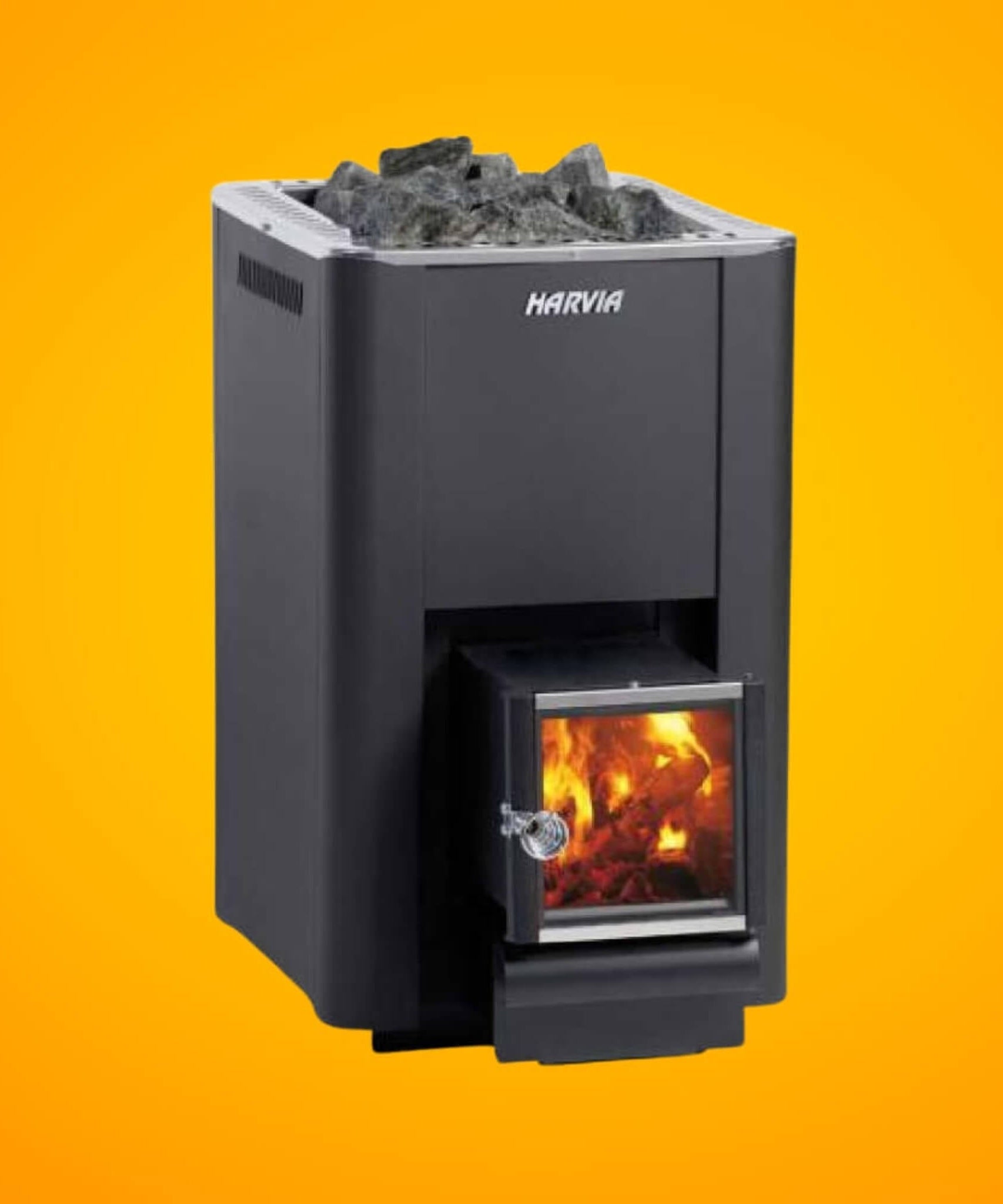 Harvia Pro 20 SL 24.1 KW Wood-Burning Sauna Stove With Exterior Feed & Sauna Stones [WKPR20SLM] (SAK73985)