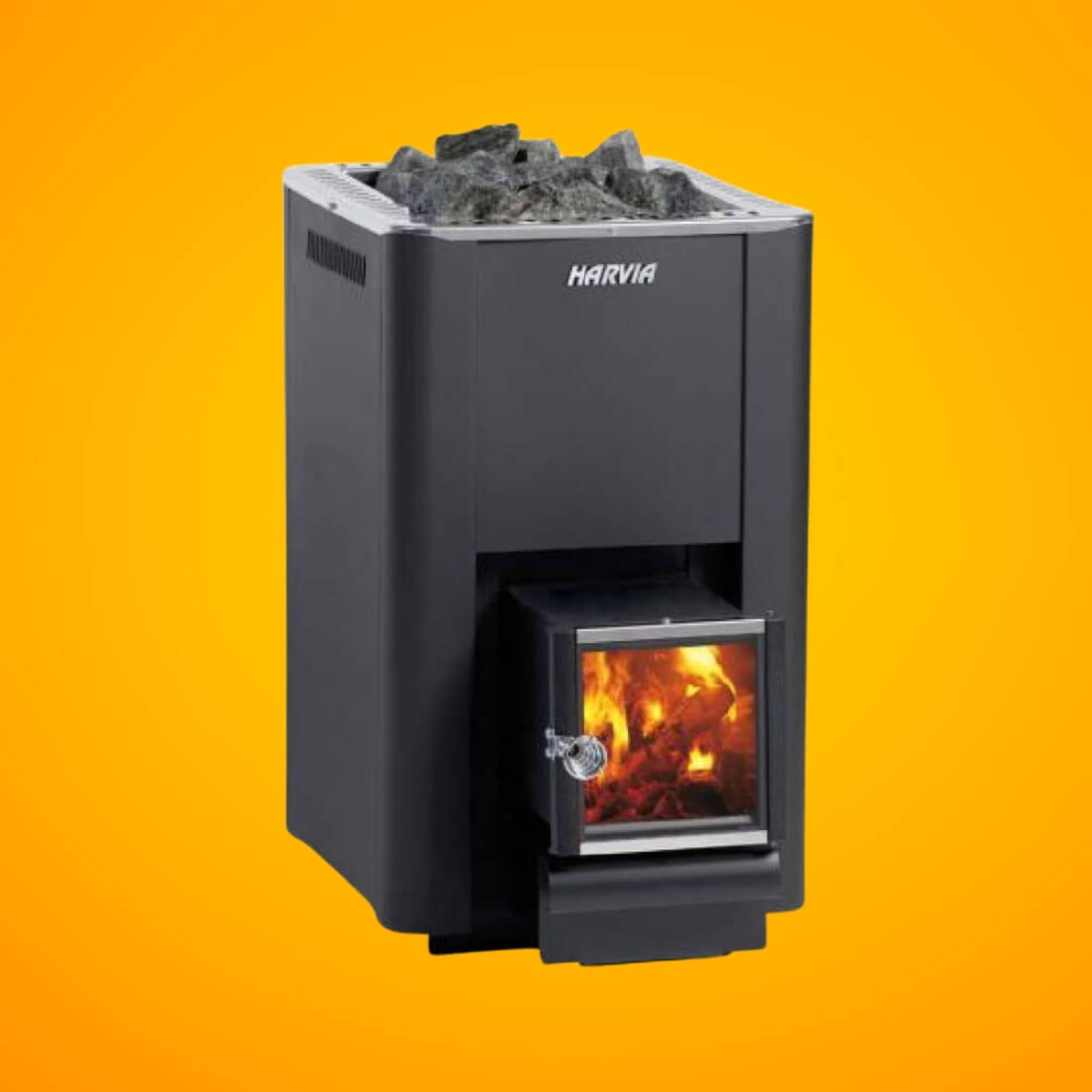Harvia Pro 20 SL 24.1 KW Wood-Burning Sauna Stove With Exterior Feed & Sauna Stones [WKPR20SLM] (SAK73985)
