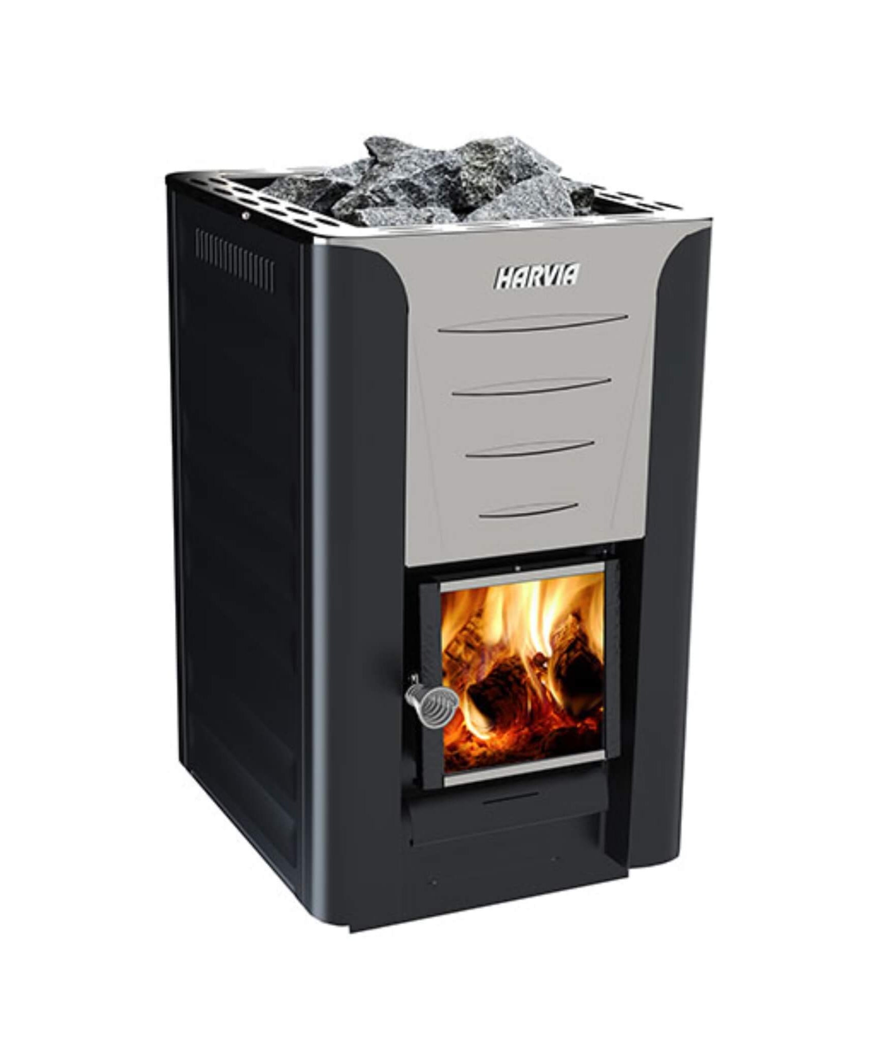 Harvia Pro 20 WH Wood Burning Sauna Stove Package 24kW [PRO20-PKG-SS/BK-WH] (SAK37165)