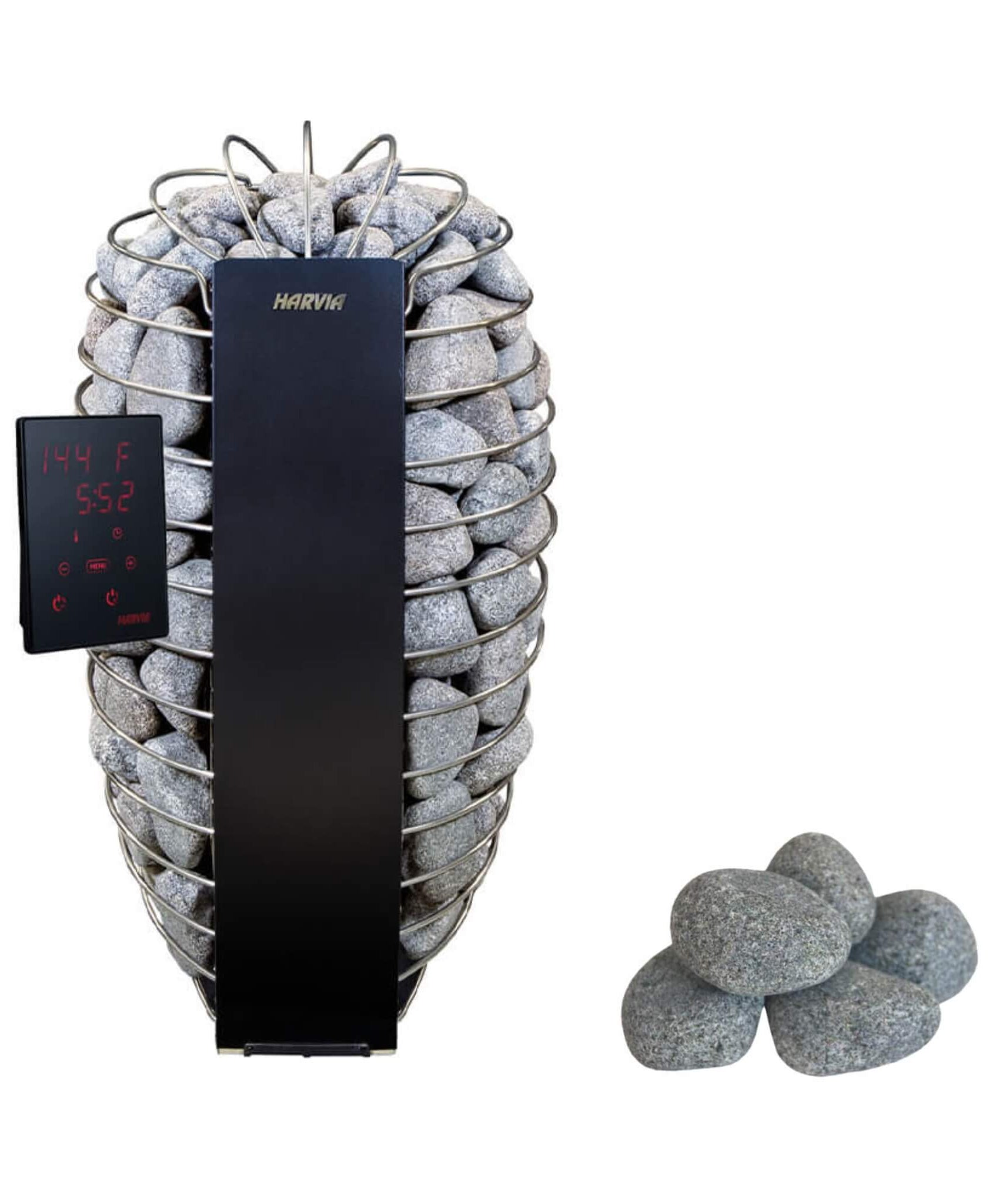 Harvia Spirit UL Certified Electric Sauna Heater With Digital Xenio Control Panel, WiFi Remote Control And Stones [SP60/80E] (SAK42565)