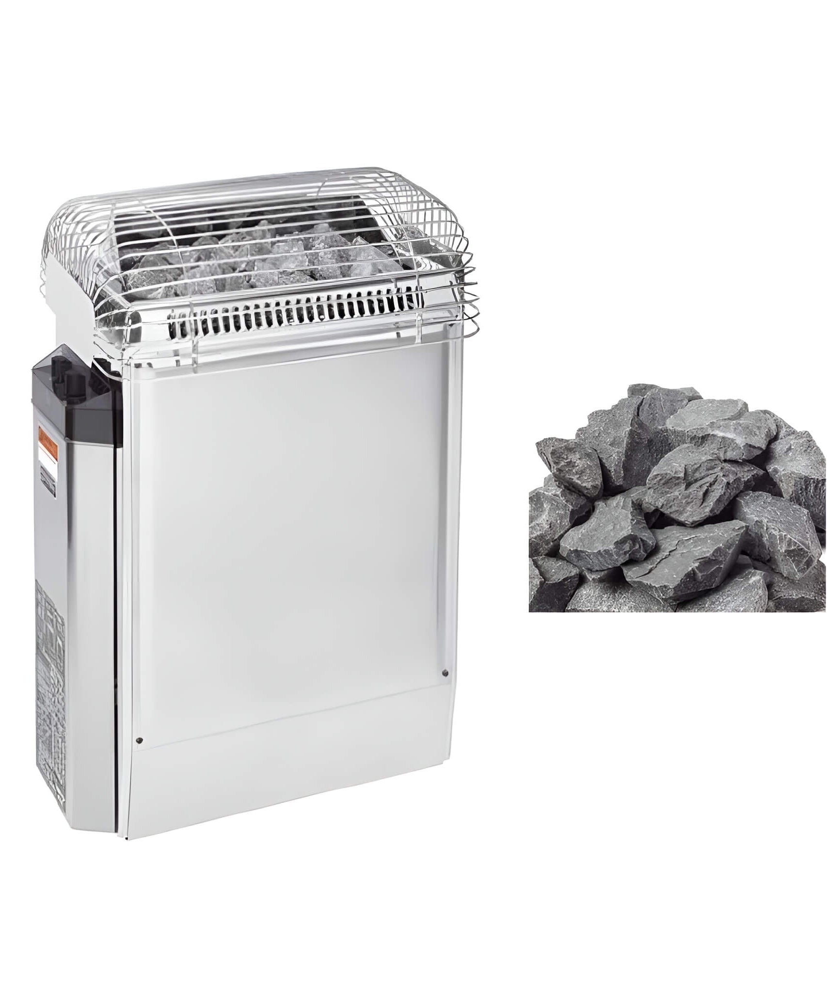 Harvia Topclass KV Stainless Steel Sauna Heater With Built-In Temperature Controls & Sauna Stones [JKV45/60/80] (SAK31695)