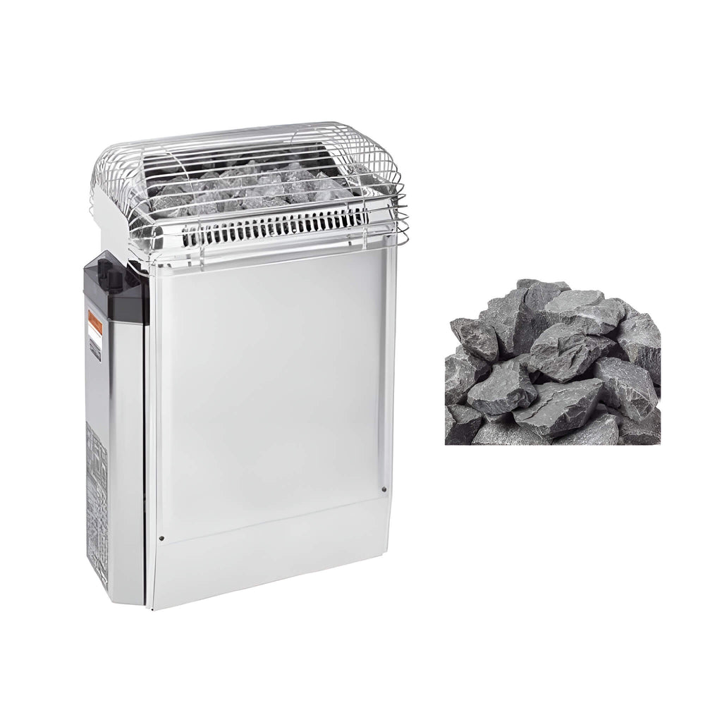 Harvia Topclass KV Stainless Steel Sauna Heater With Built-In Temperature Controls & Sauna Stones [JKV45/60/80] (SAK31695)