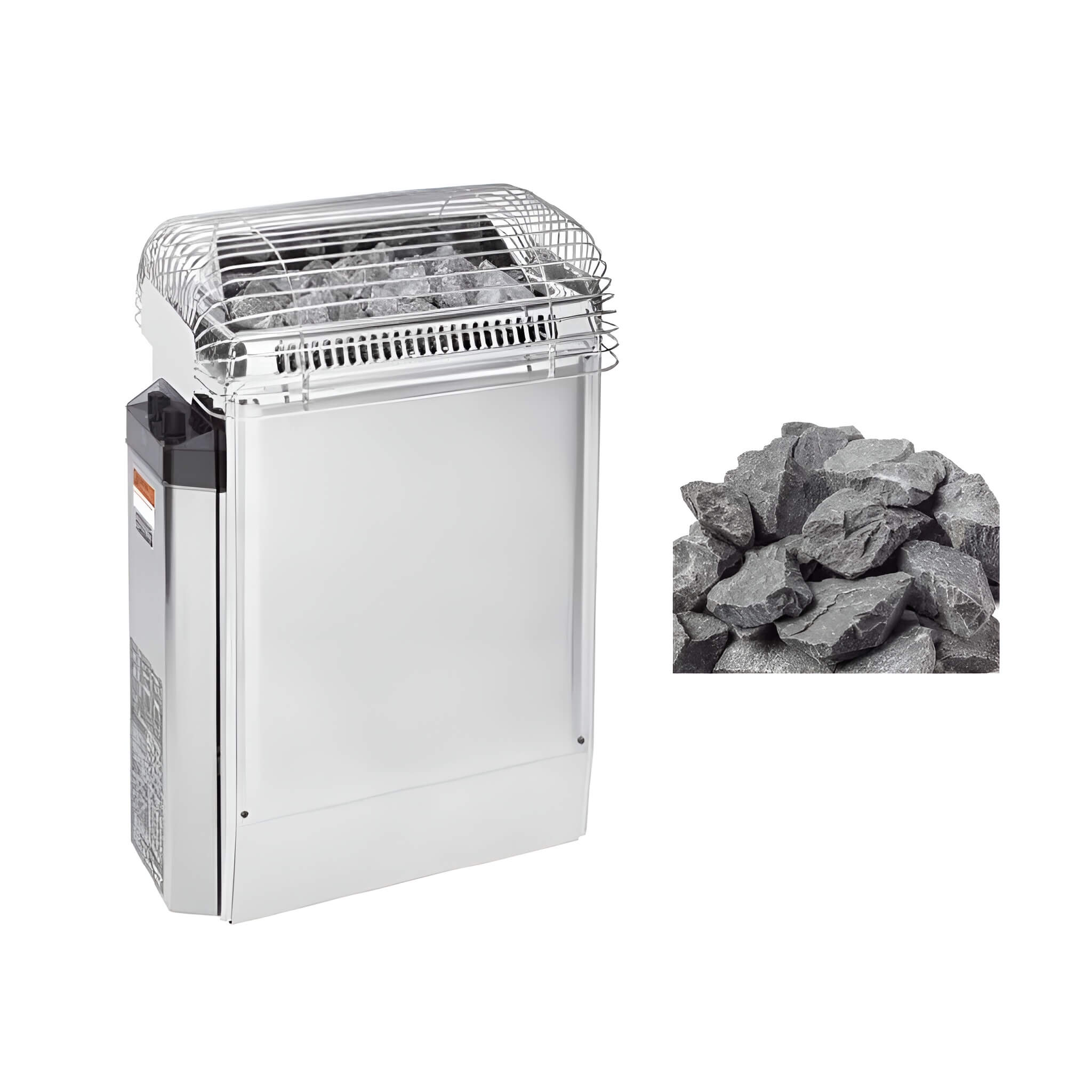 Harvia Topclass KV Stainless Steel Sauna Heater With Built-In Temperature Controls & Sauna Stones [JKV45/60/80] (SAK31695)