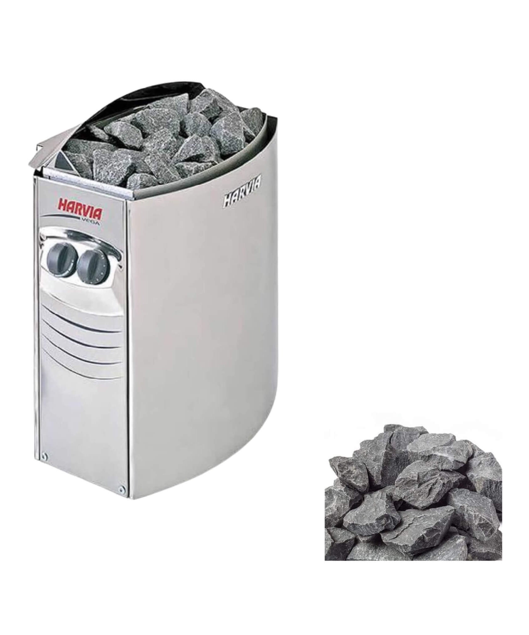 Harvia Vega Compact Electric Steel Sauna Heater With Sauna Stones [VC1700/1900/3500] (SAK48271)