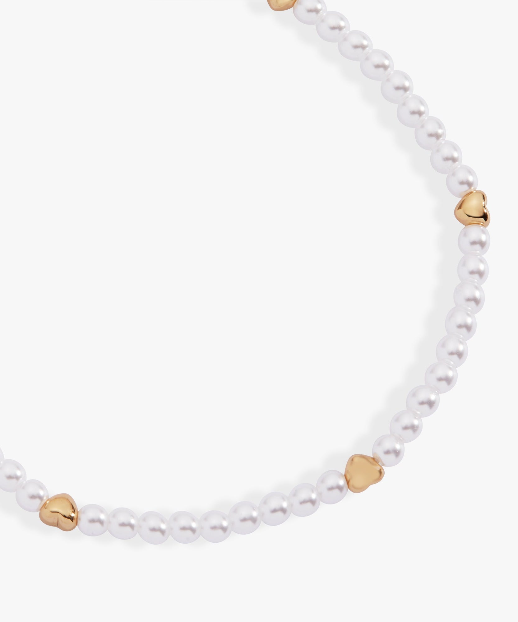 Heart and Pearl Stretch Bracelet