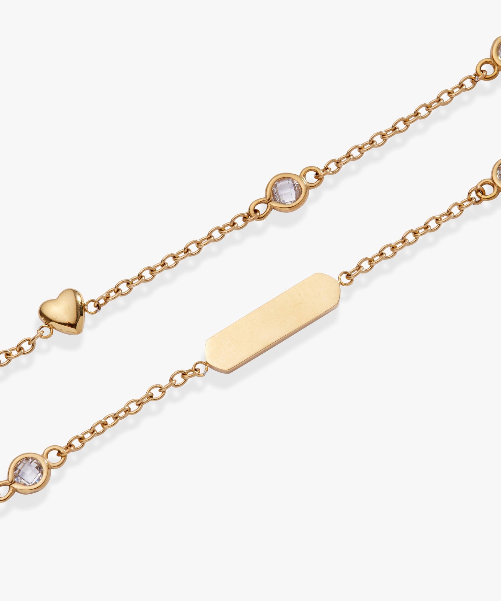 Heart Chain Double Strand Bracelet