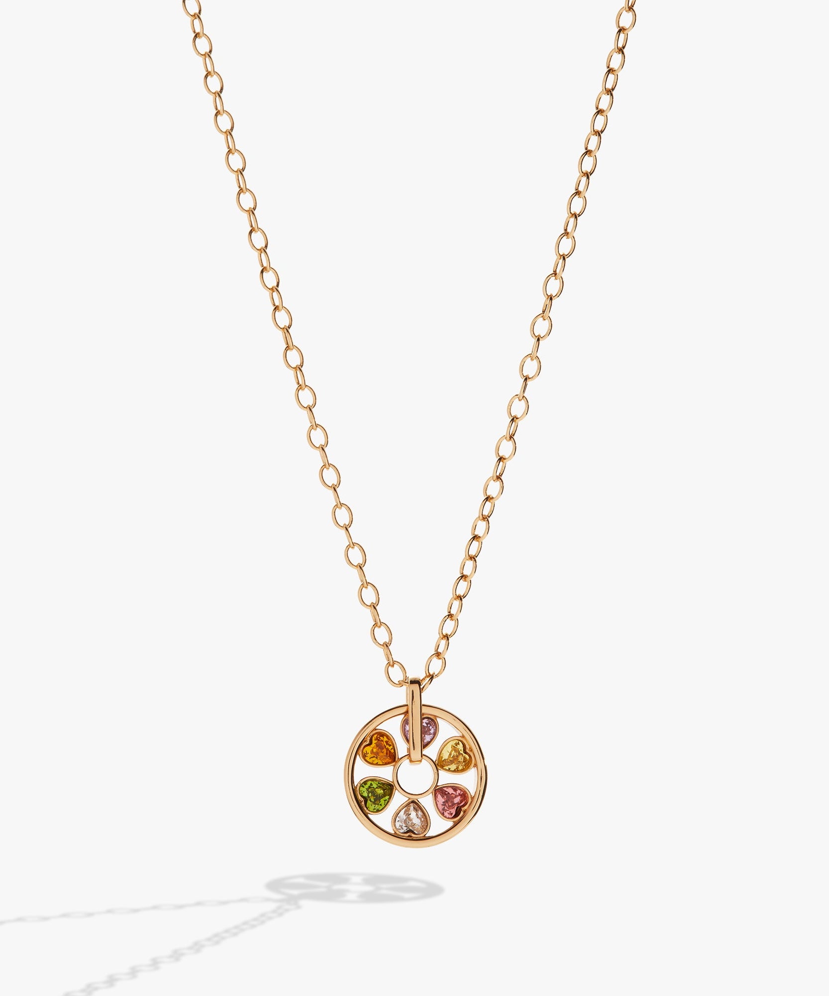 Heart Crystal Wheel Necklace
