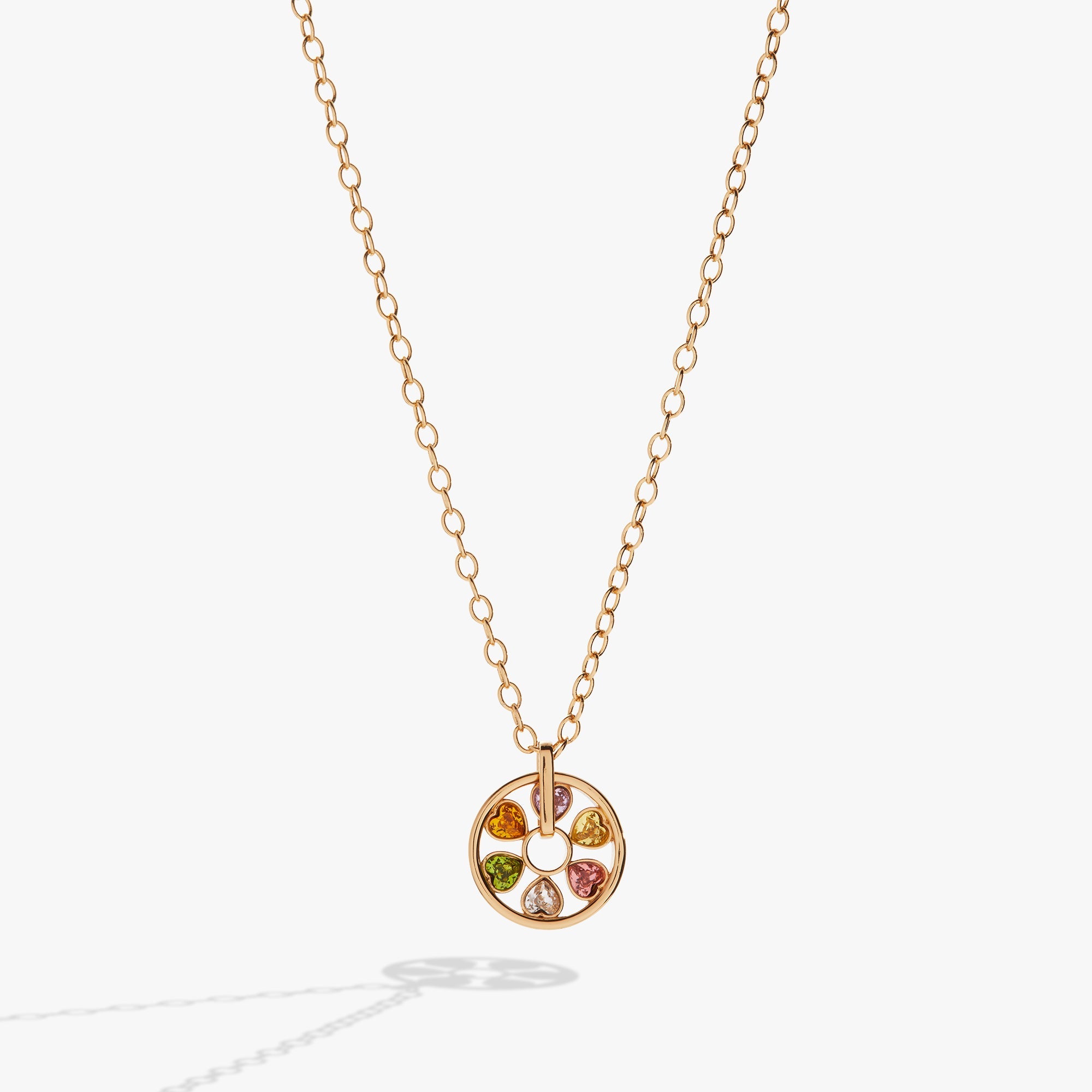 Heart Crystal Wheel Necklace