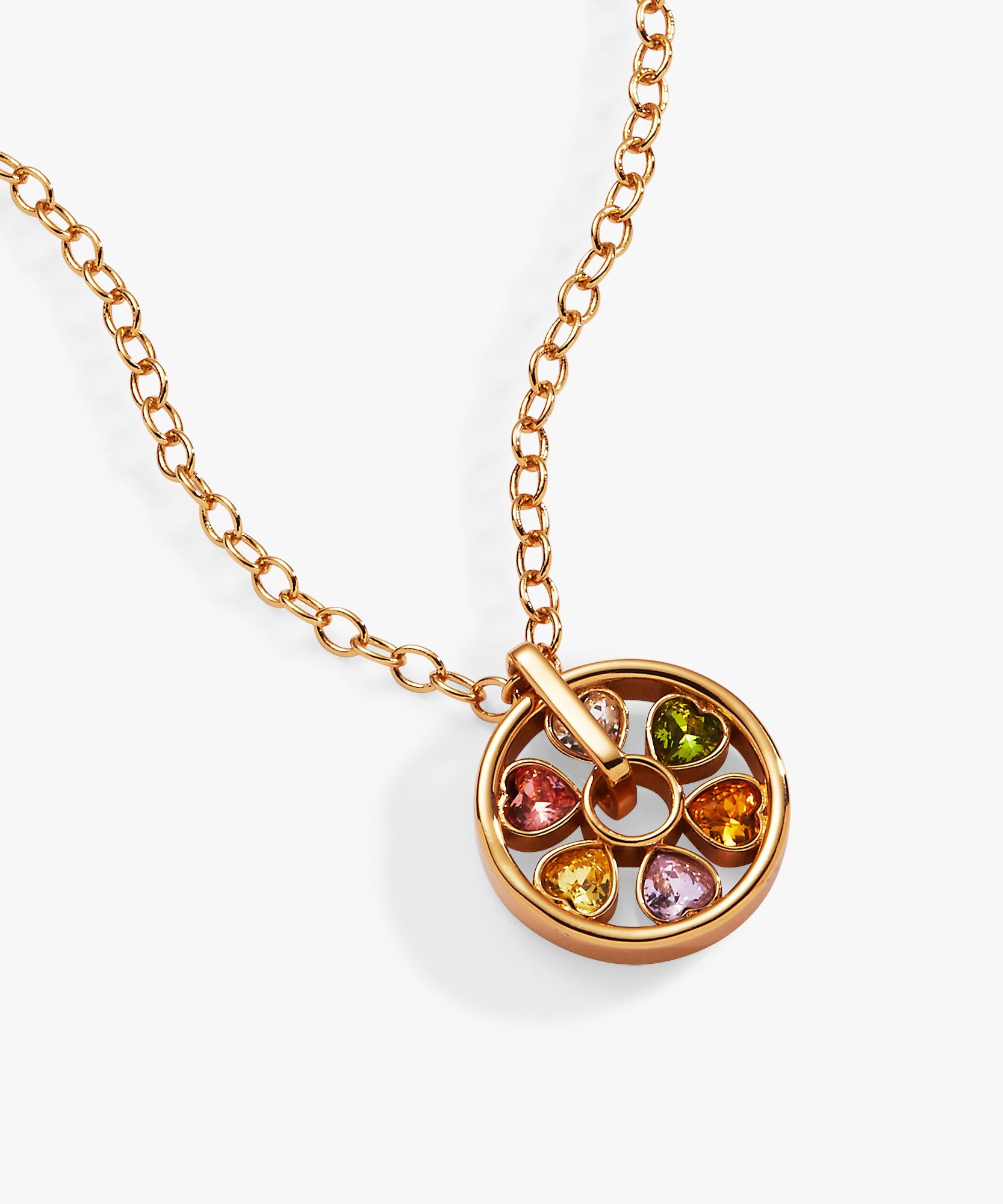 Heart Crystal Wheel Necklace