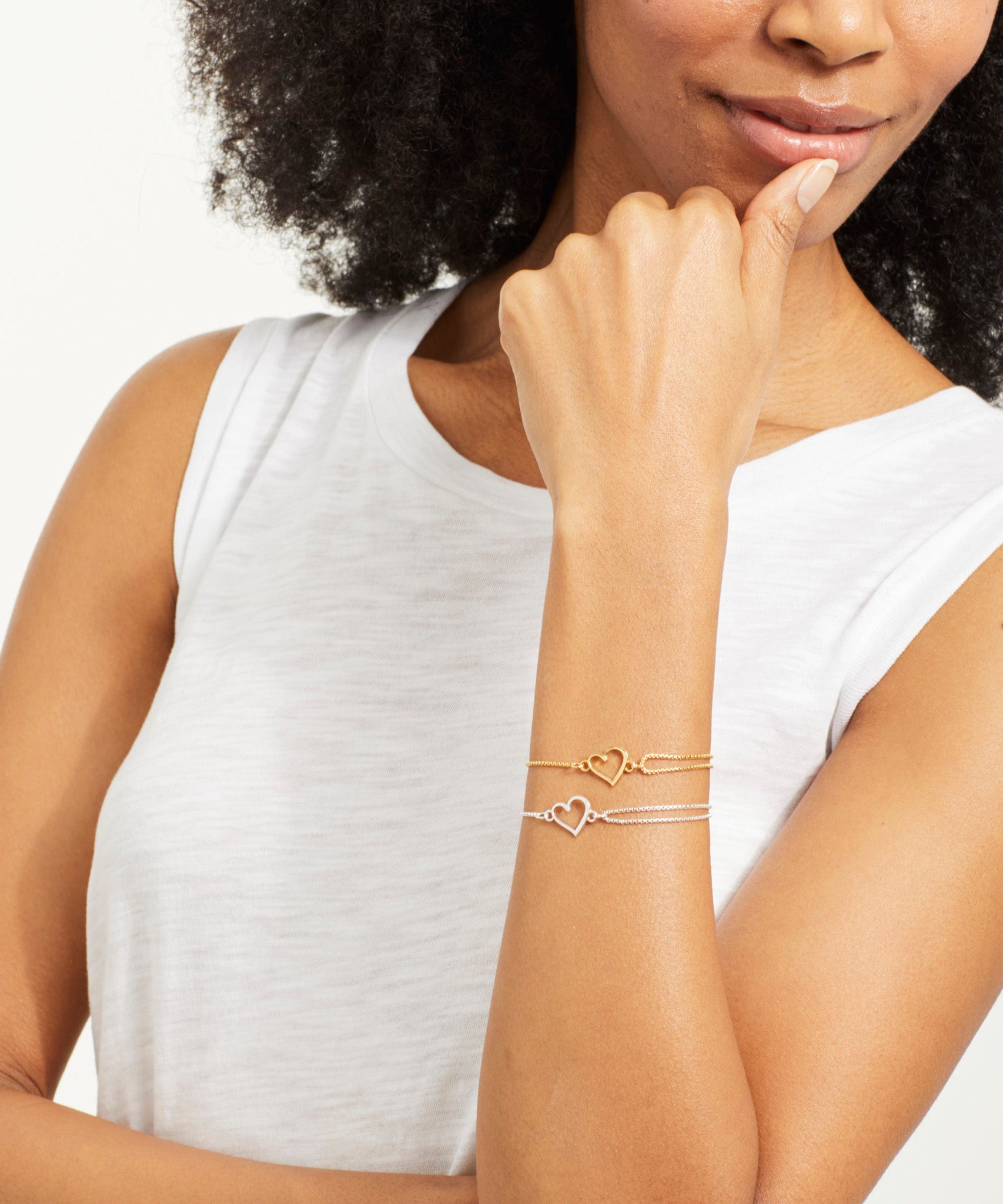 Heart Pull Chain Bracelet