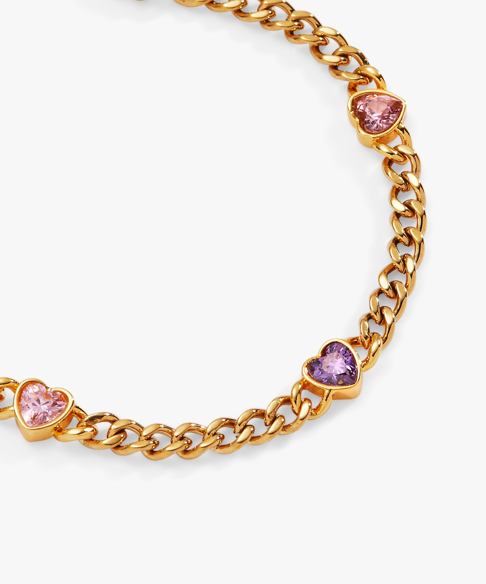Heart Curb Chain Bracelet