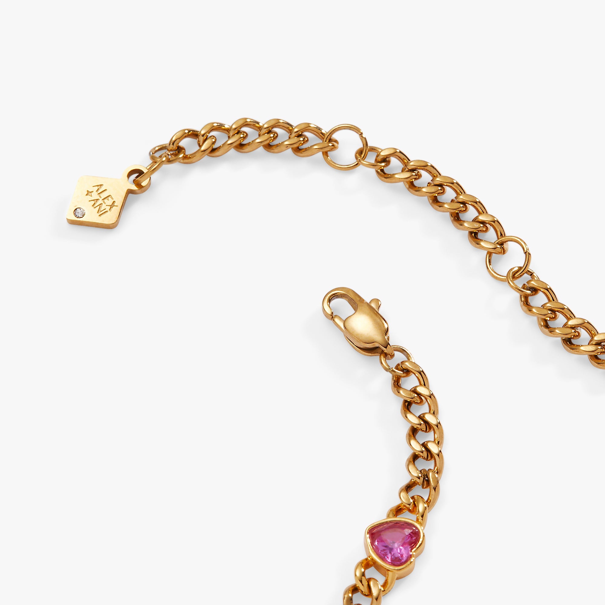 Heart Curb Chain Bracelet