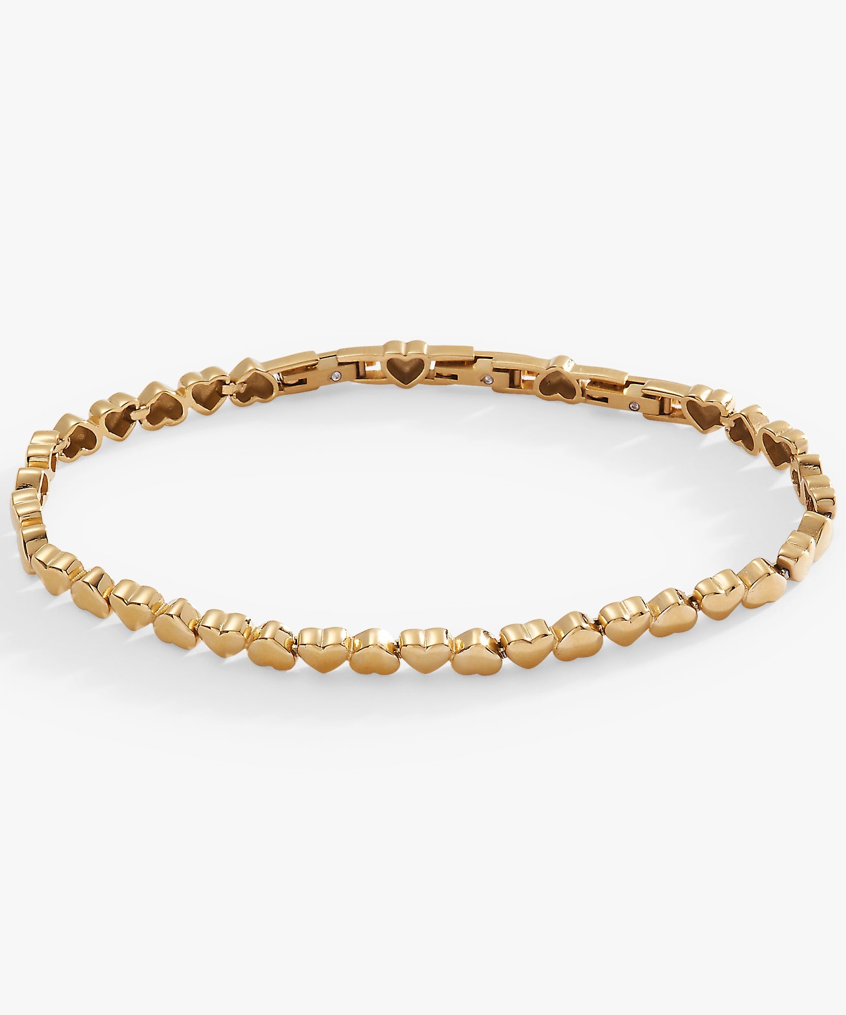 Heart Charm Tennis Bracelet