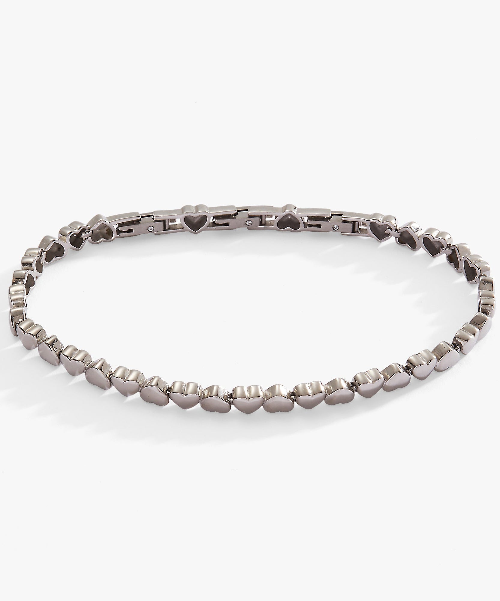 Heart Charm Tennis Bracelet