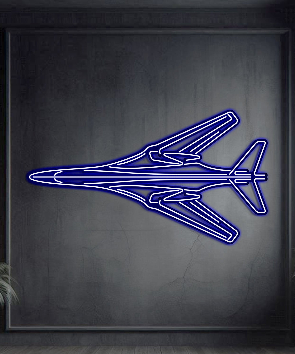 B-1B Lancer Top Metal Neon Wandkunst - NCN0015