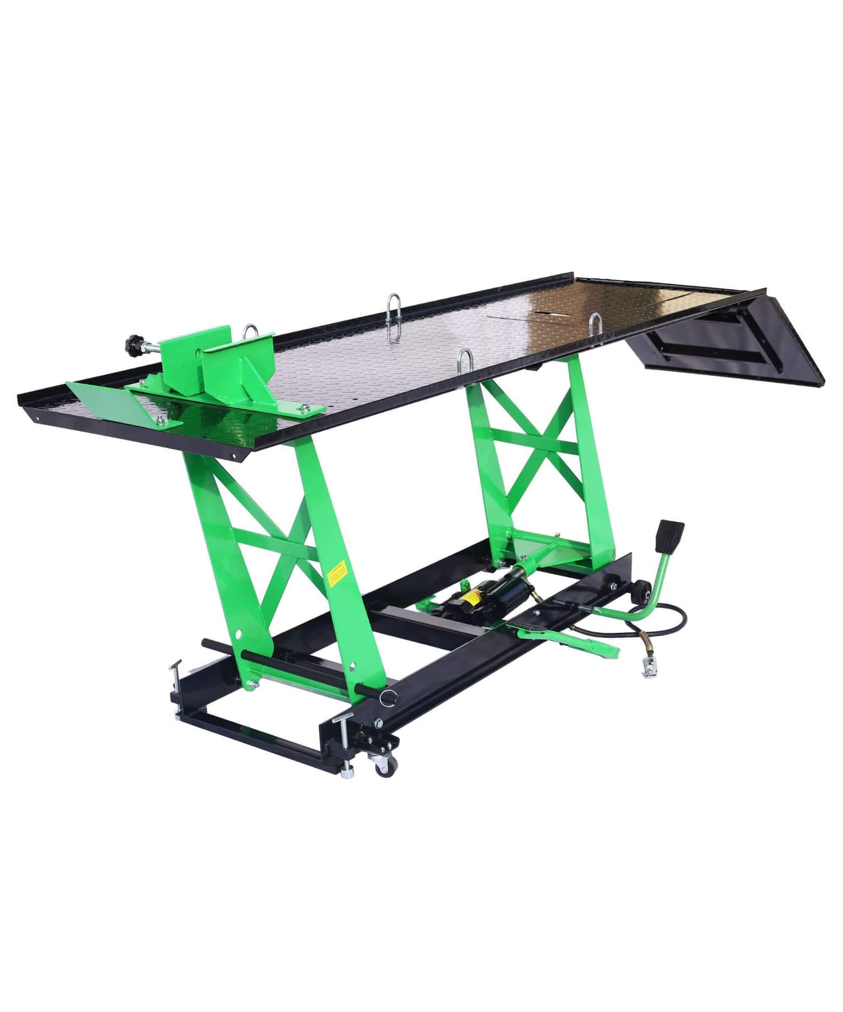 Heavy-Duty 1000LBS Air Hydraulic Motorcycle ATV Lift Jack Table (SAK78351)