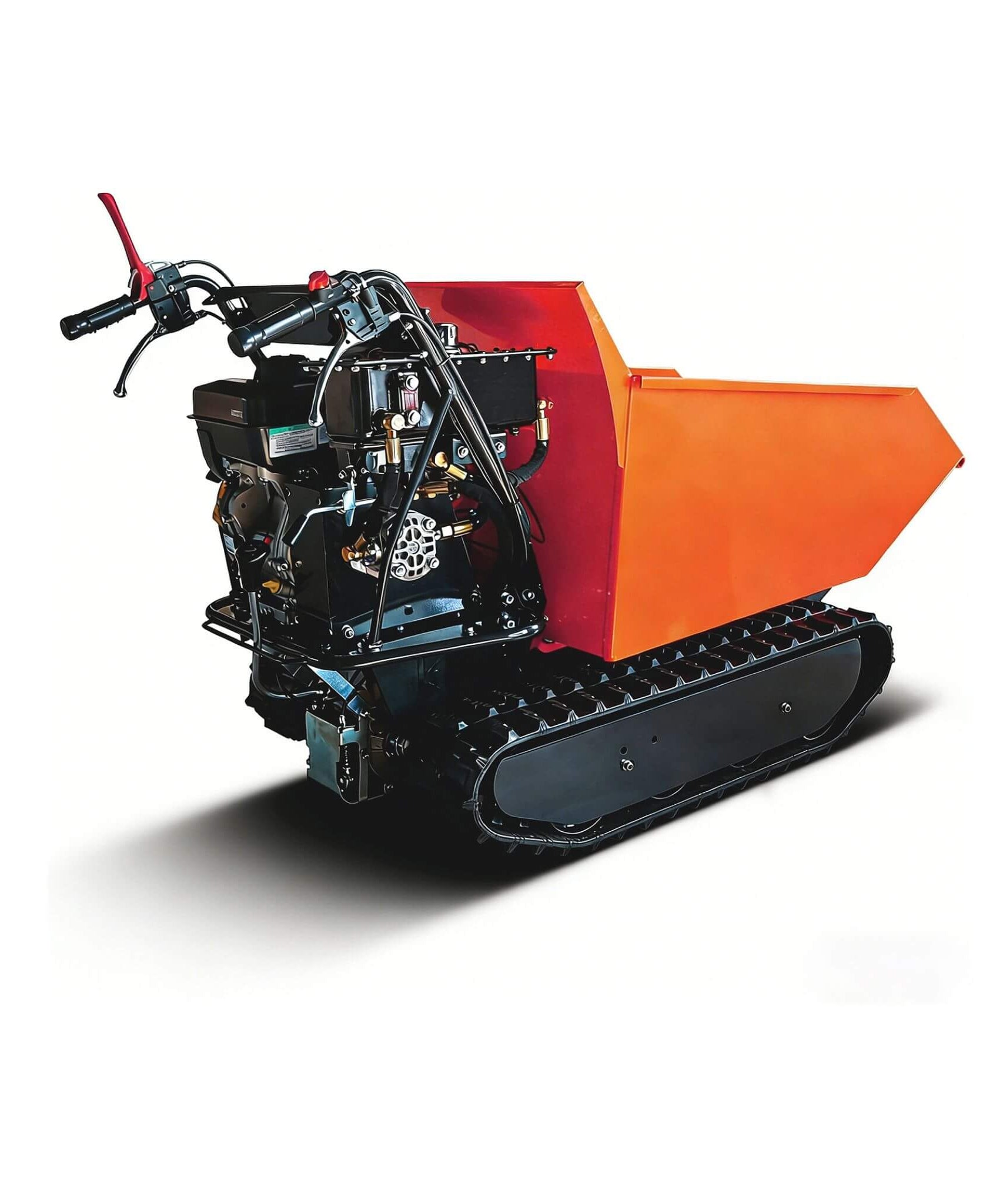 Heavy-Duty 1100LBS 10HP Gas-Powered Track Barrow With Hydraulic Assist (SAK48291)