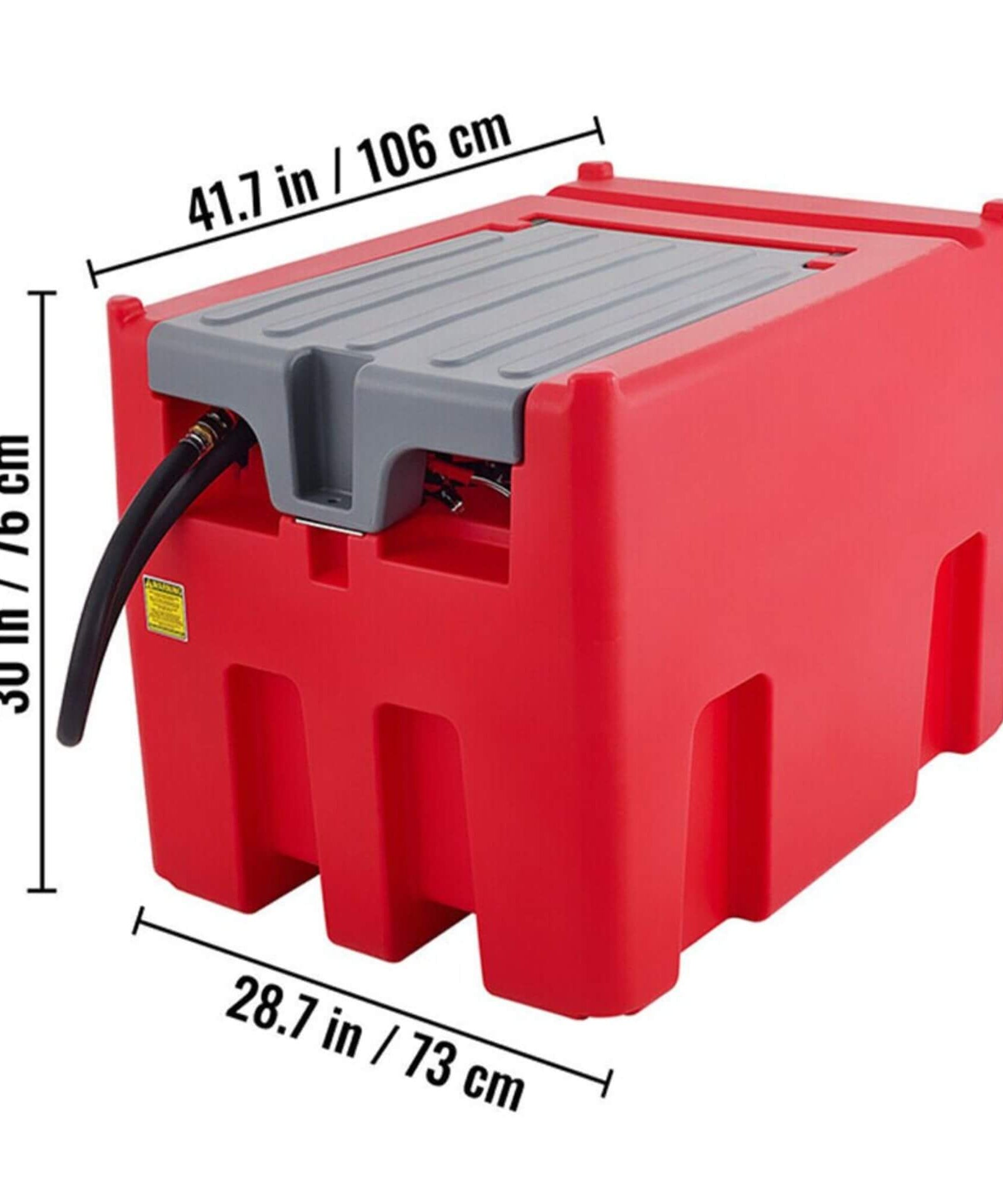 Heavy-Duty 116 Gal Portable Diesel Fuel Transfer Tank With Automatic Pump & Hose (SAK77594)