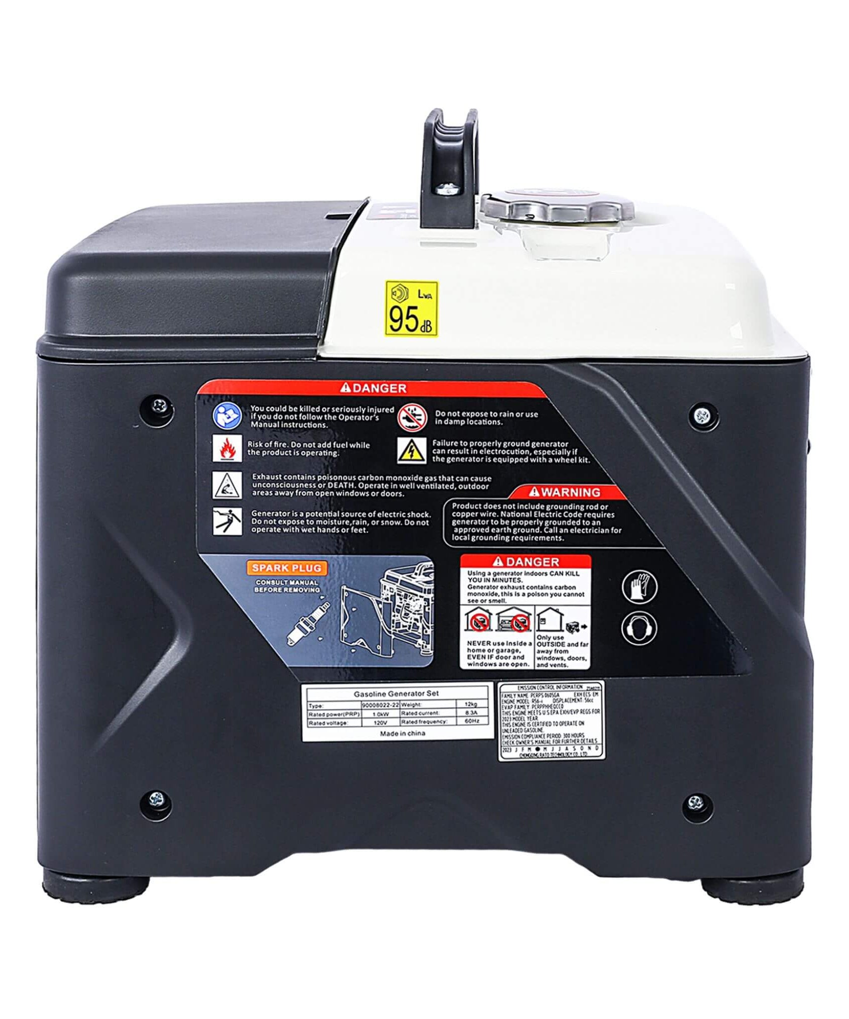 Heavy-Duty 1200W Ultra-Quiet Portable Gas Engine Inverter Generator (SAK54675)
