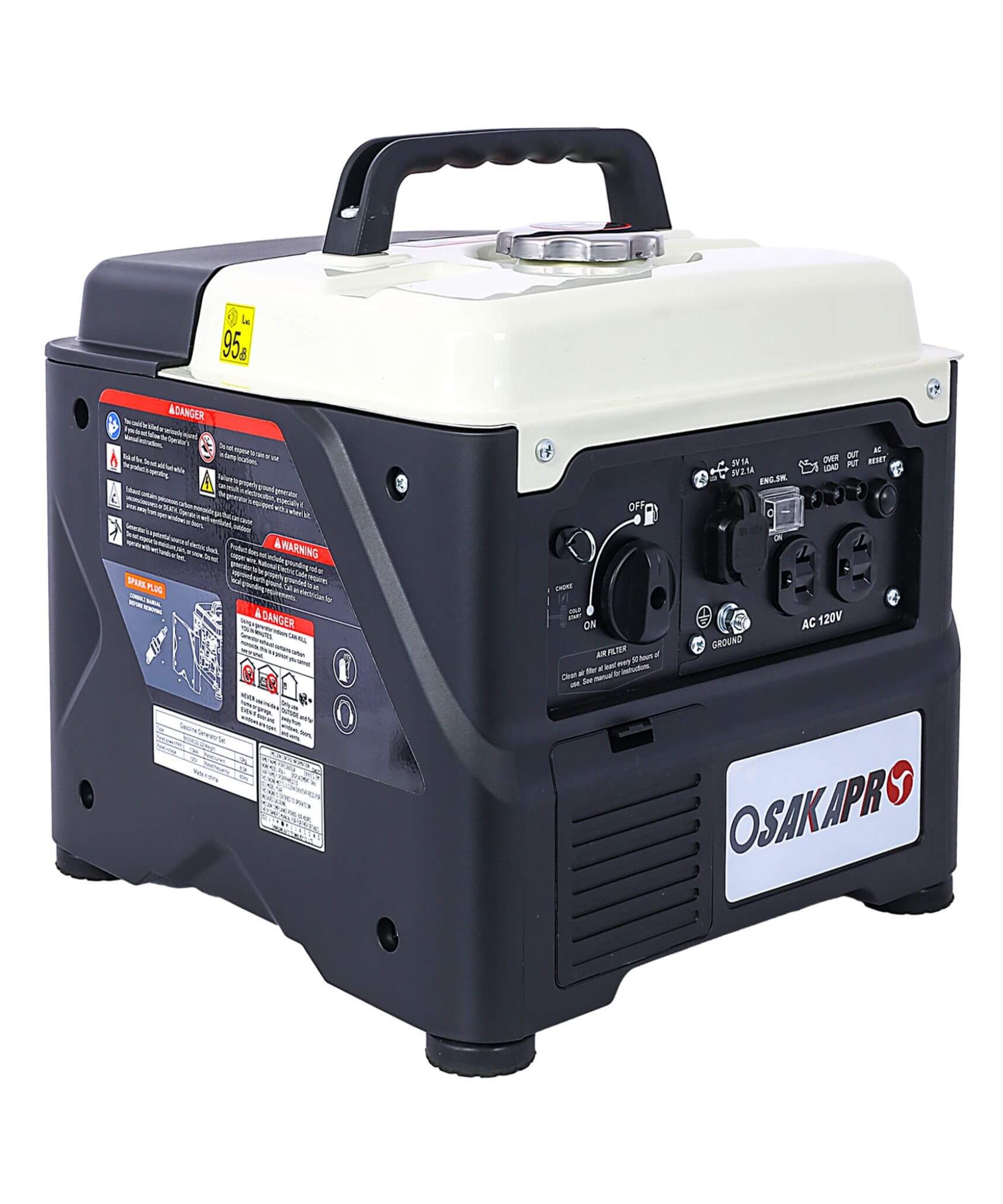 Heavy-Duty 1200W Ultra-Quiet Portable Gas Engine Inverter Generator (SAK54675)